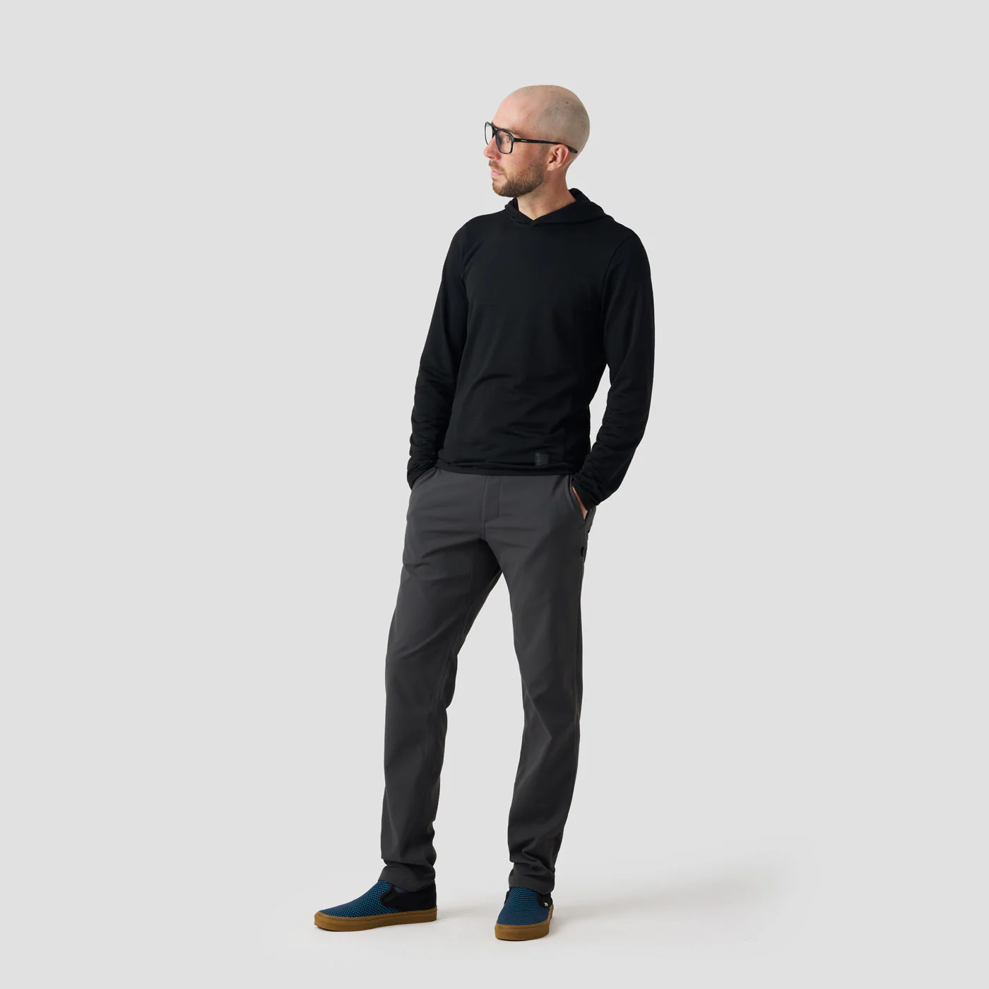 Men's Bodega Hooded Pullover - Black - Image 3