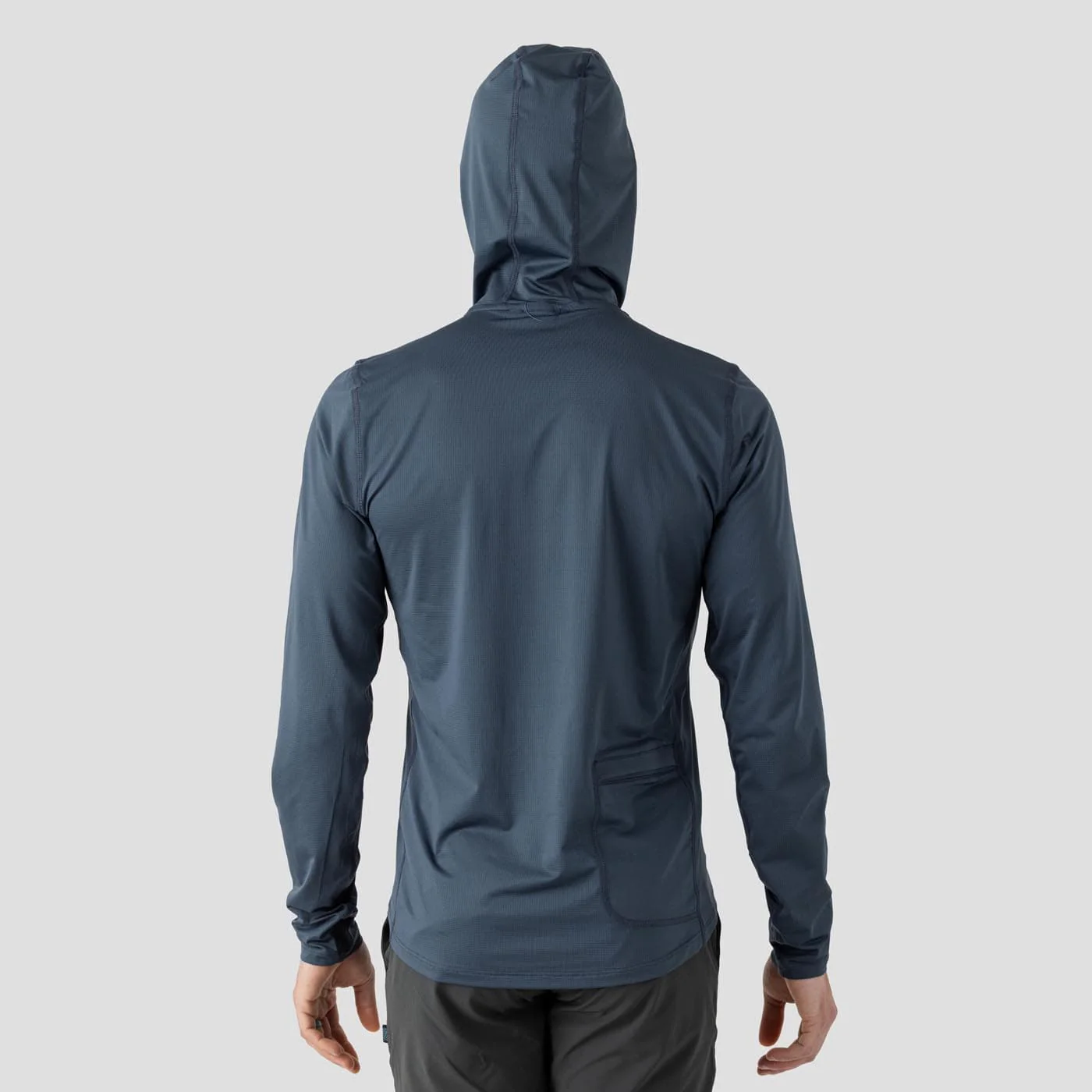 Men's UV Hooded Trail Shirt - Stone Blue - Image 6