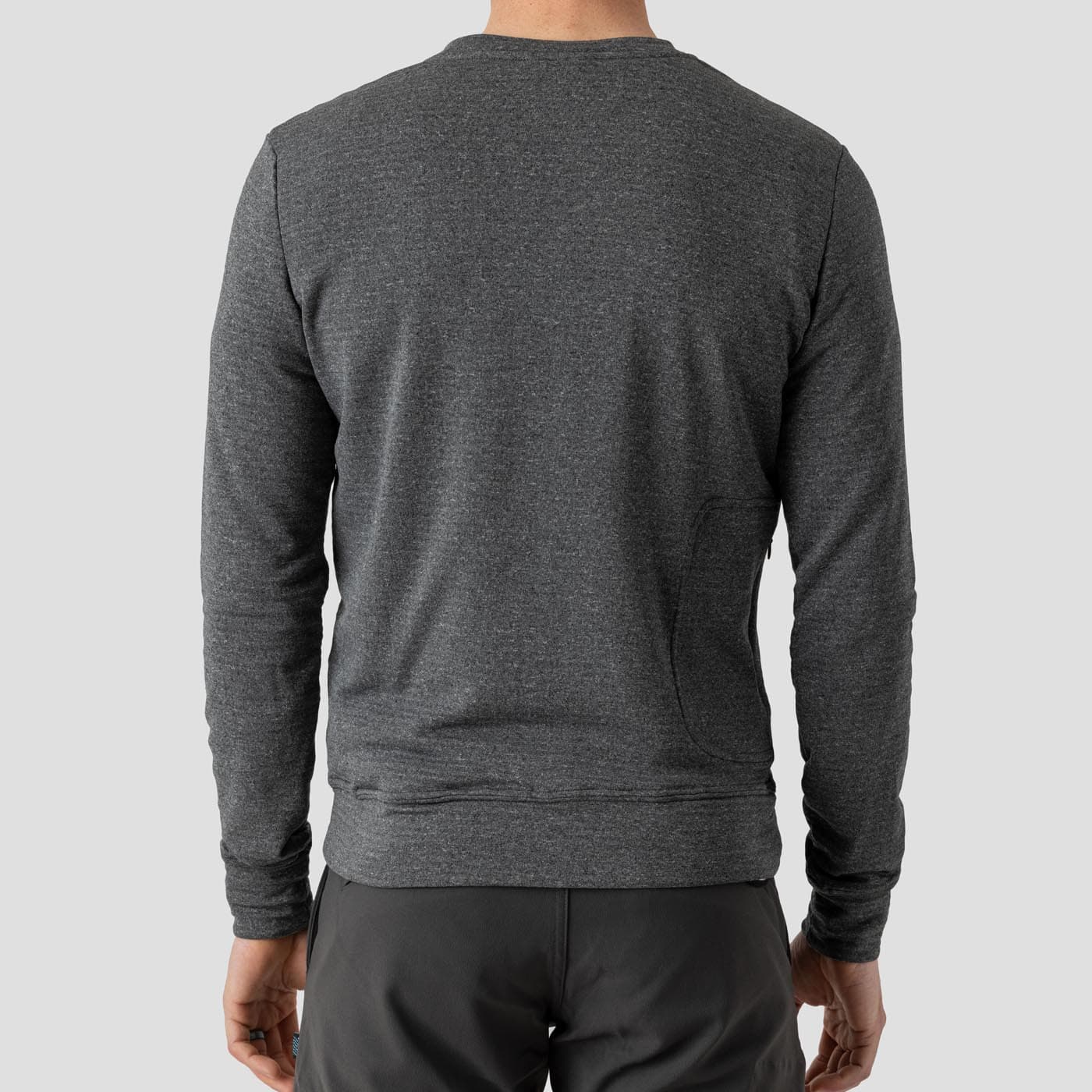Men's Merino Gravel Sweater - Charcoal - Image 3