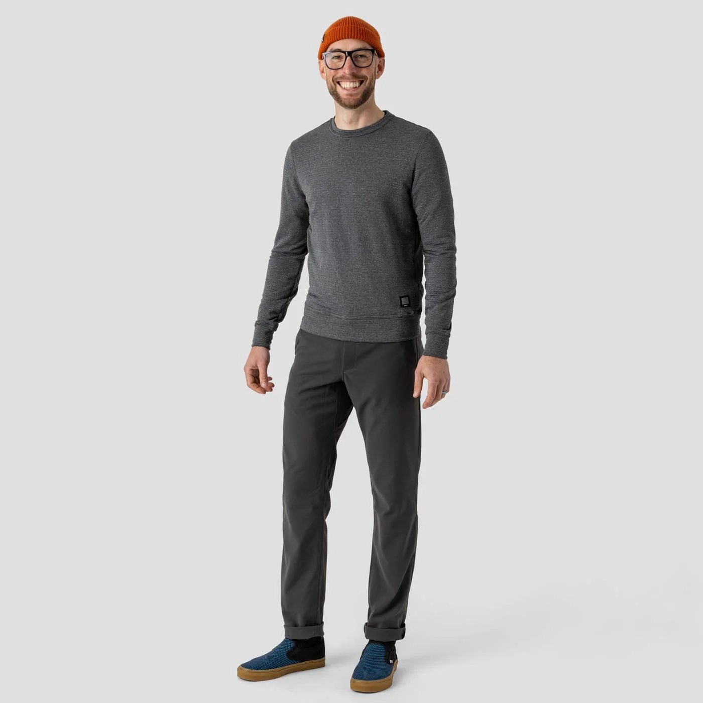 Men's Merino Gravel Sweater - Charcoal - Image 6