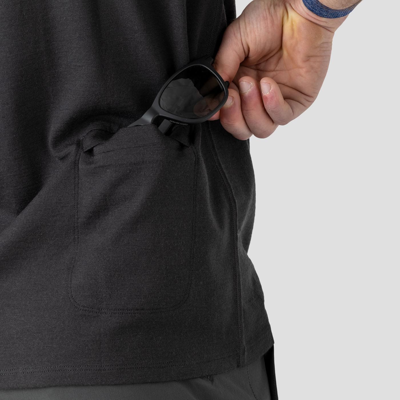 Men's Merino Riding Shirt - Charcoal - Image 10