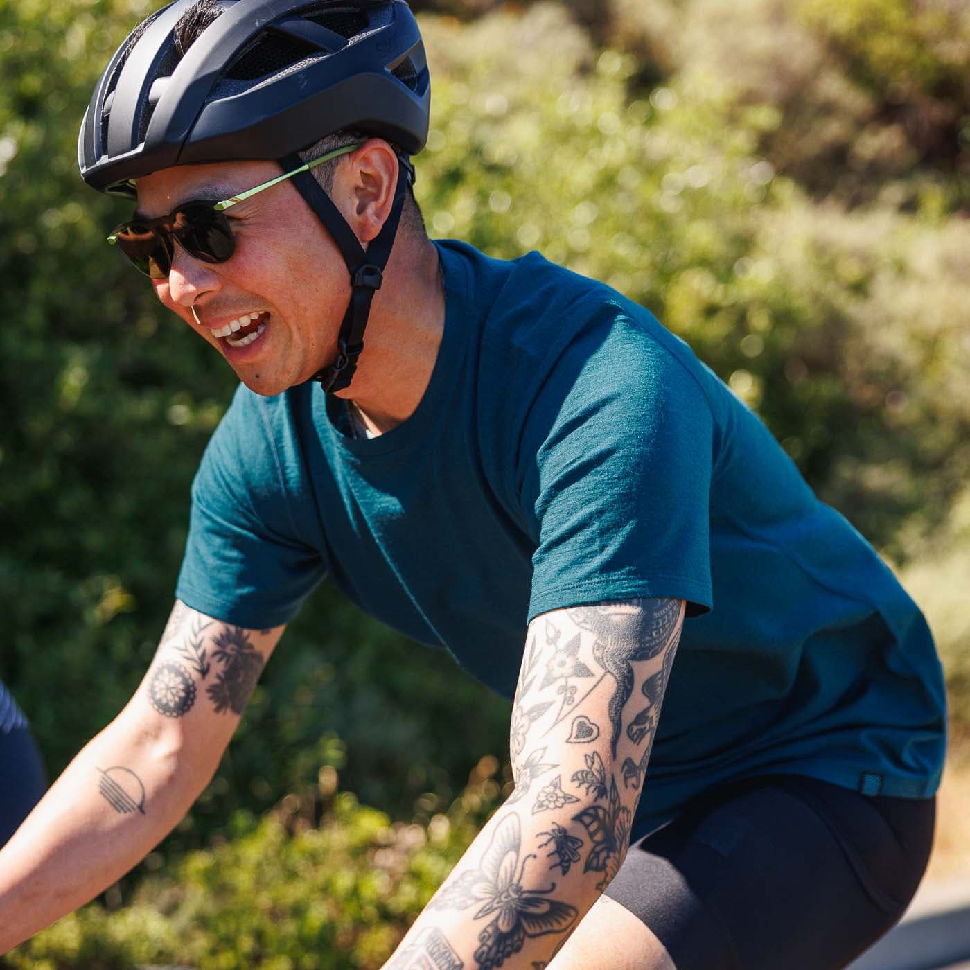 Men's Merino Riding Shirt - Emerald - Image 3