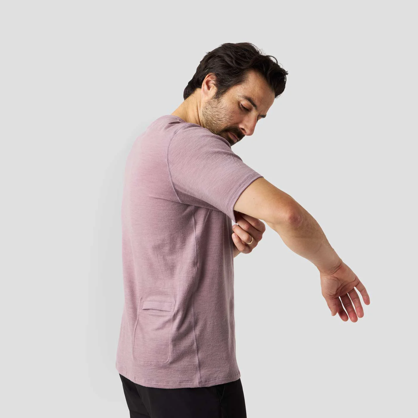 Men's Merino Riding Shirt - Lavender - Image 7
