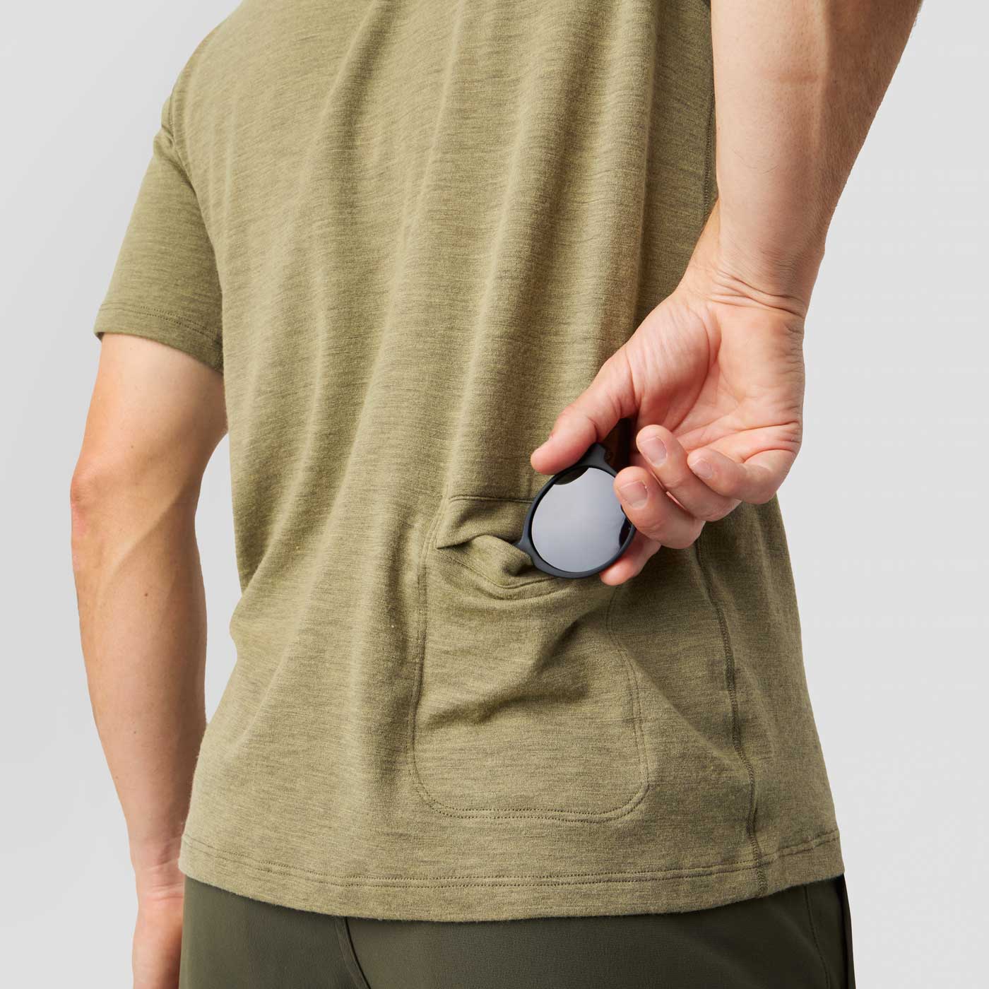Men's Merino Riding Shirt - Olive - Image 5