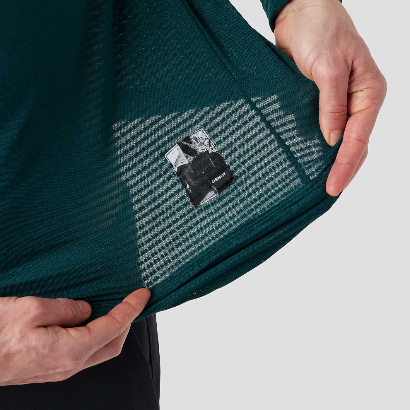 Men's Micro Grid Gravel Sweater - Dark Teal - Image 2