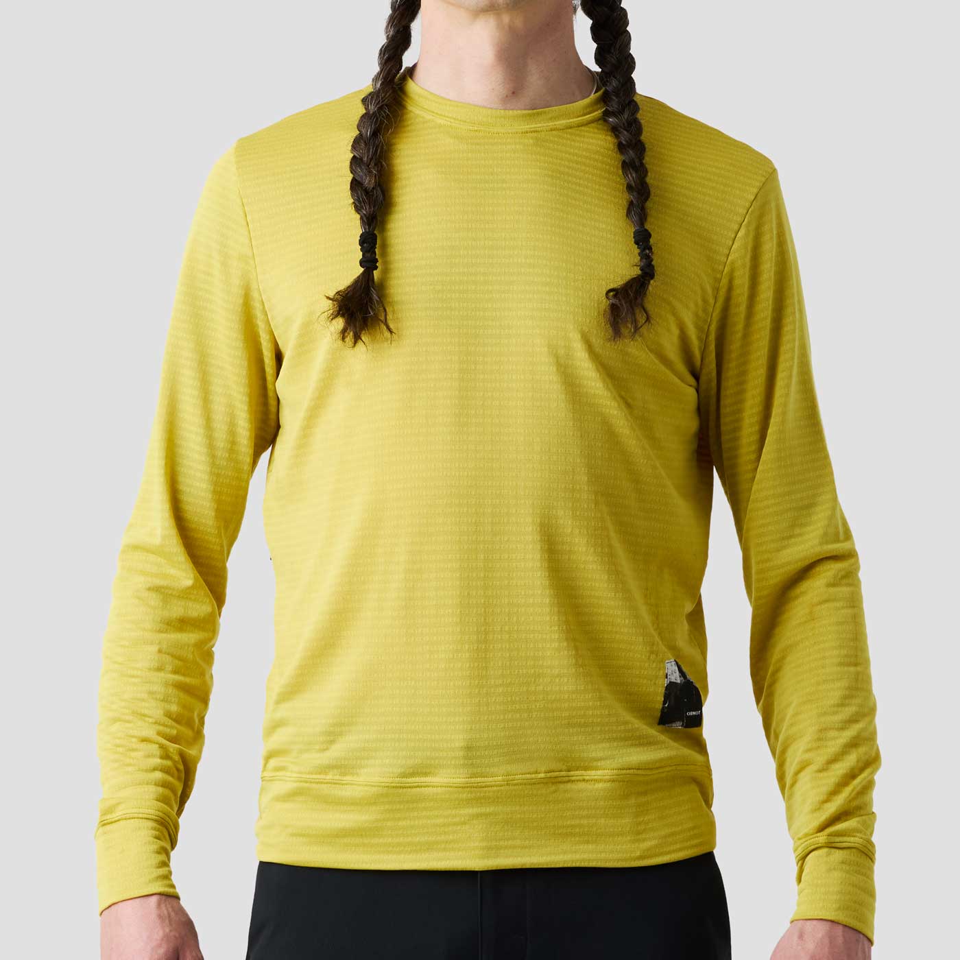 Men's Micro Grid Gravel Sweater - Sunshine
