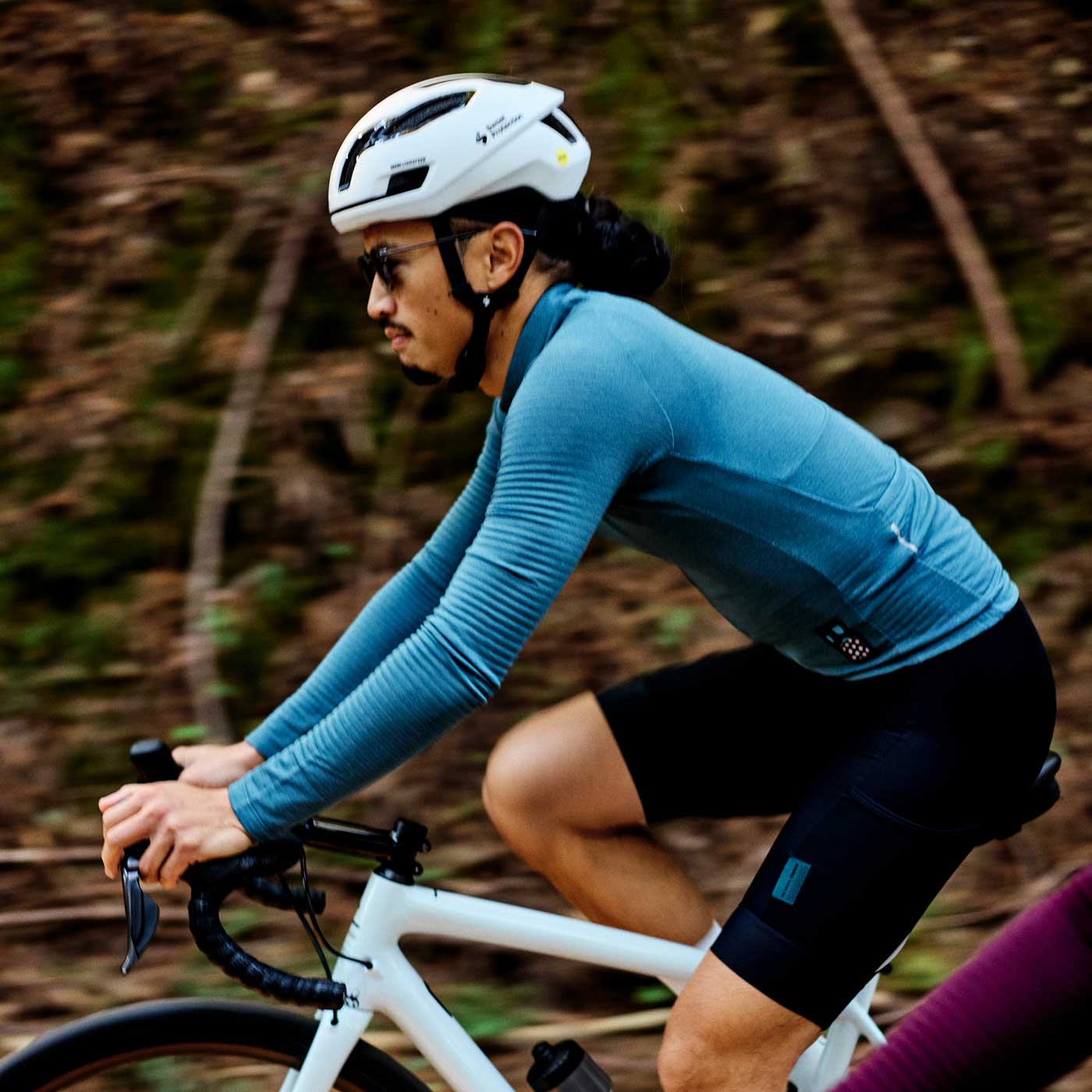 Men's Long Sleeve Micro Grid Jersey - Glacier Freeze - Image 5