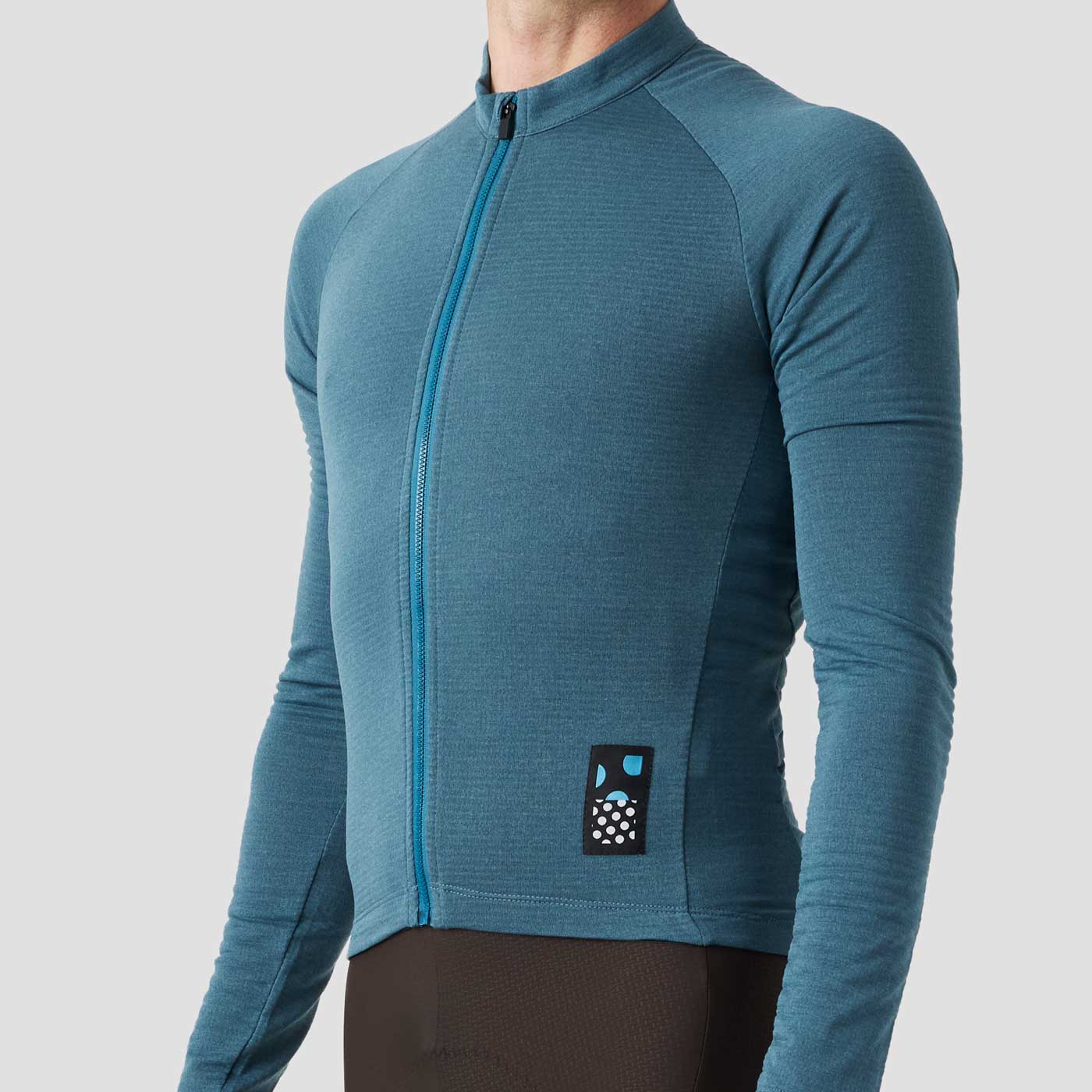 Men's Long Sleeve Micro Grid Jersey - Glacier Freeze - Image 7