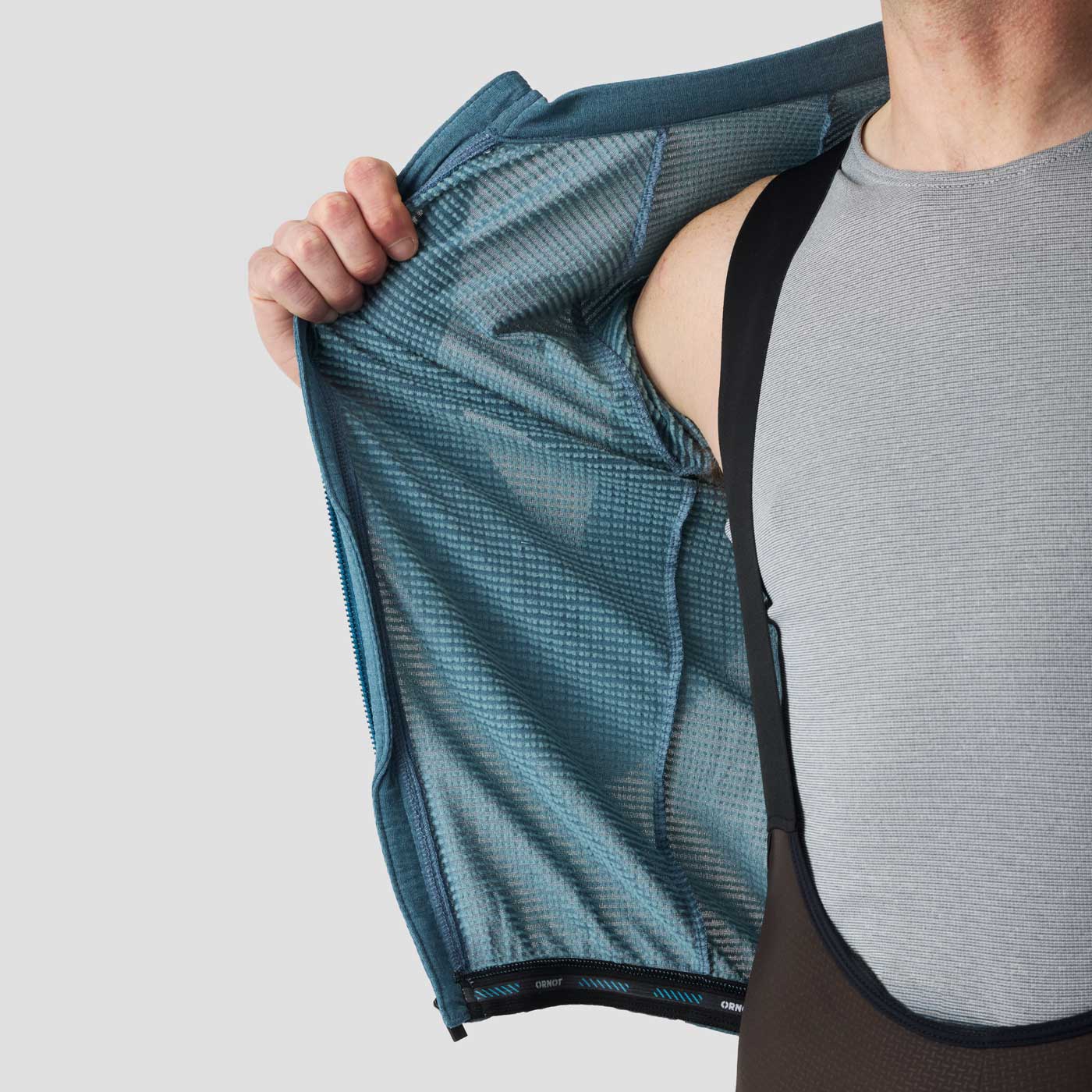 Men's Long Sleeve Micro Grid Jersey - Glacier Freeze - Image 9