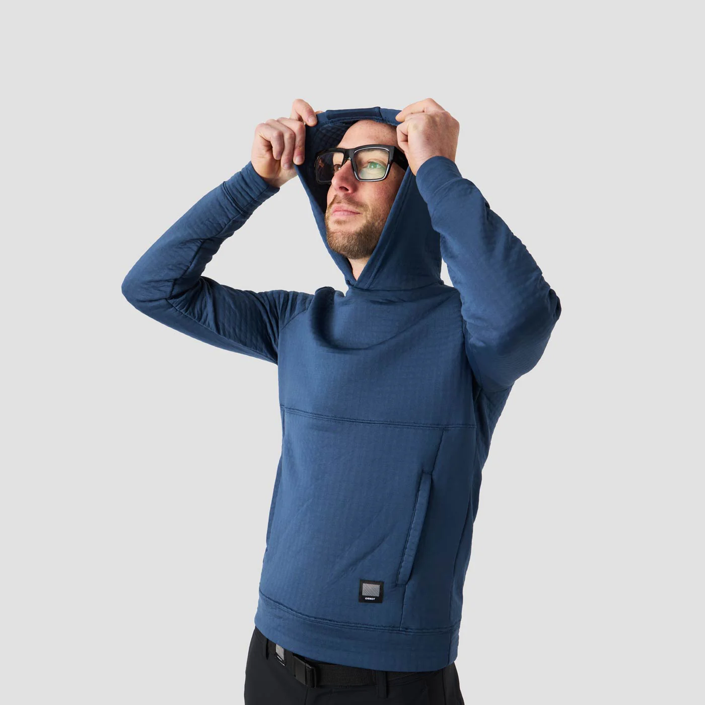 Men's Power Air Hooded Pullover - Stone Blue (cosmetic blem) - Image 7