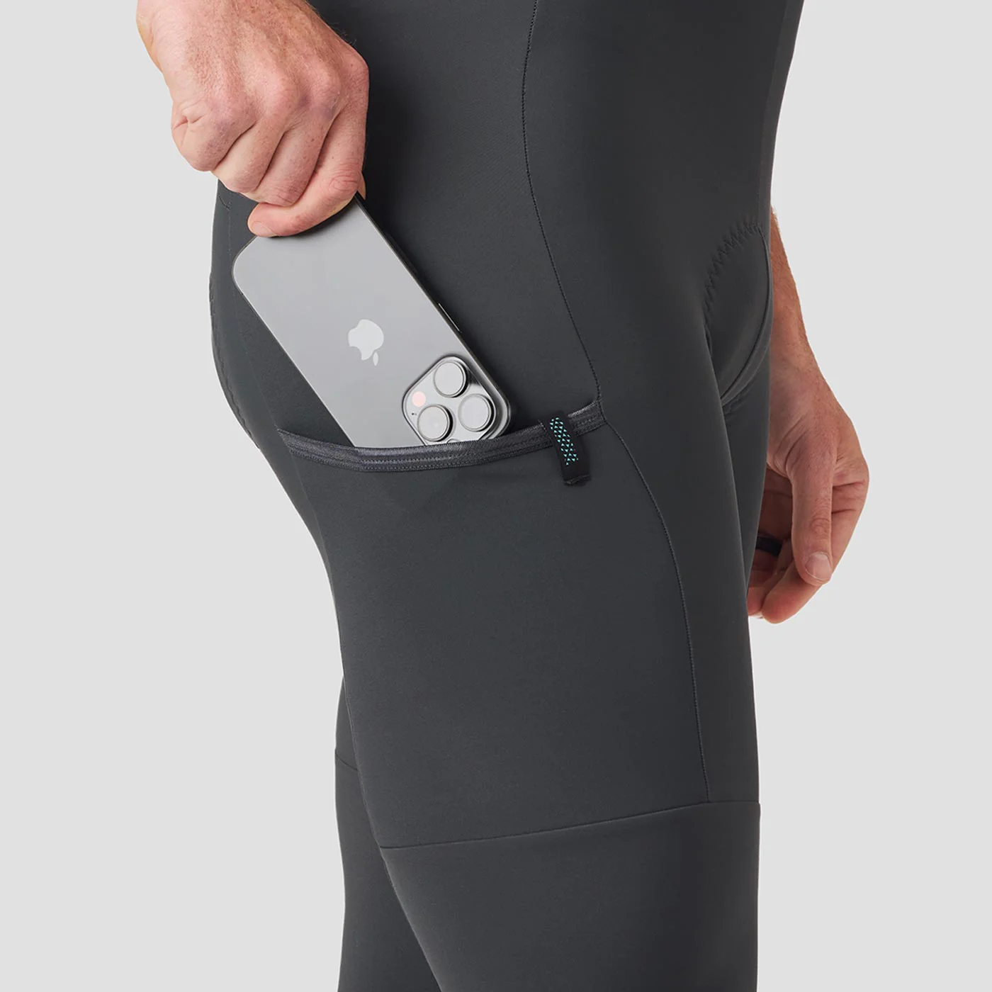 Men's Thermal Cargo Bib Tight - Slate - Image 3