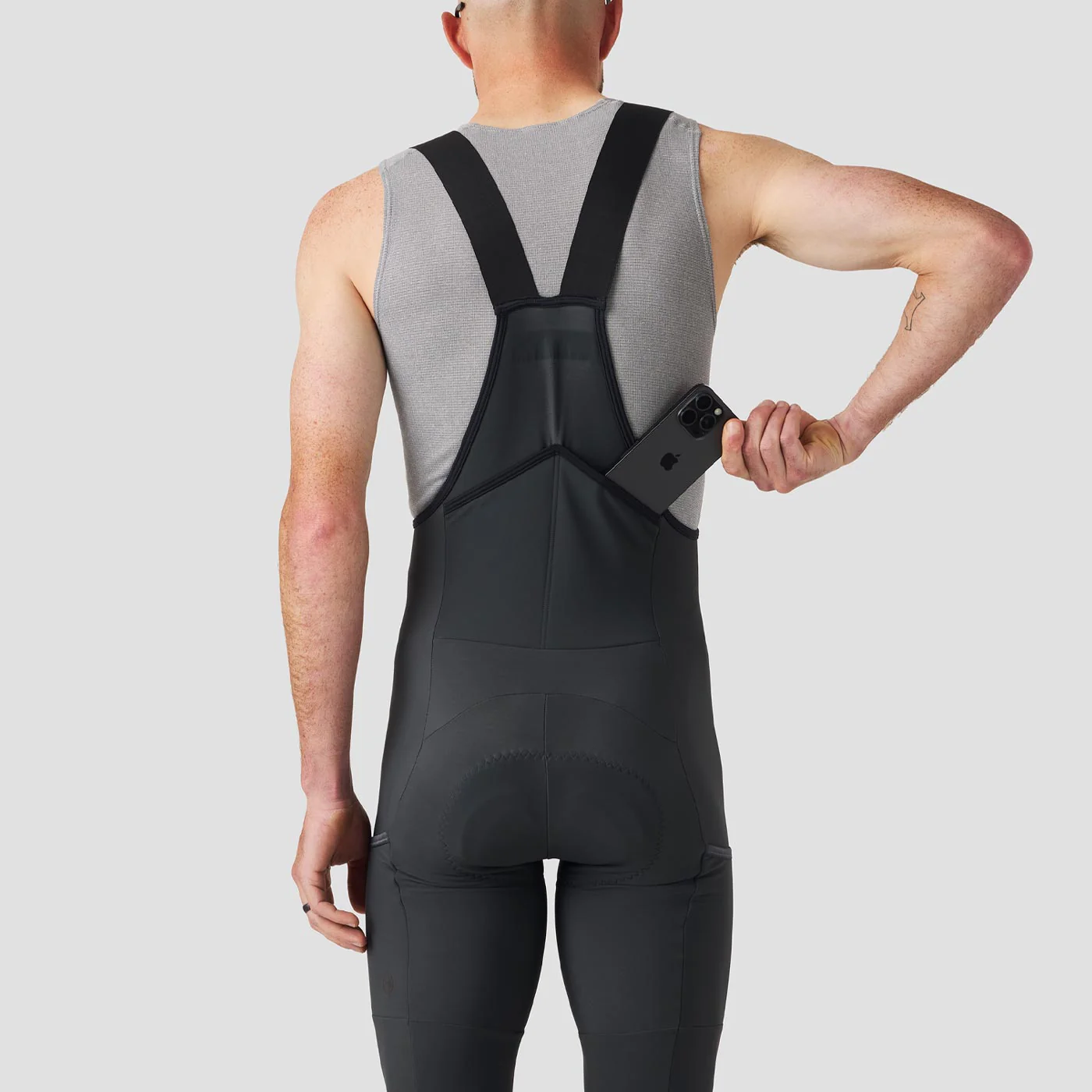 Men's Thermal Cargo Bib Tight - Slate - Image 5