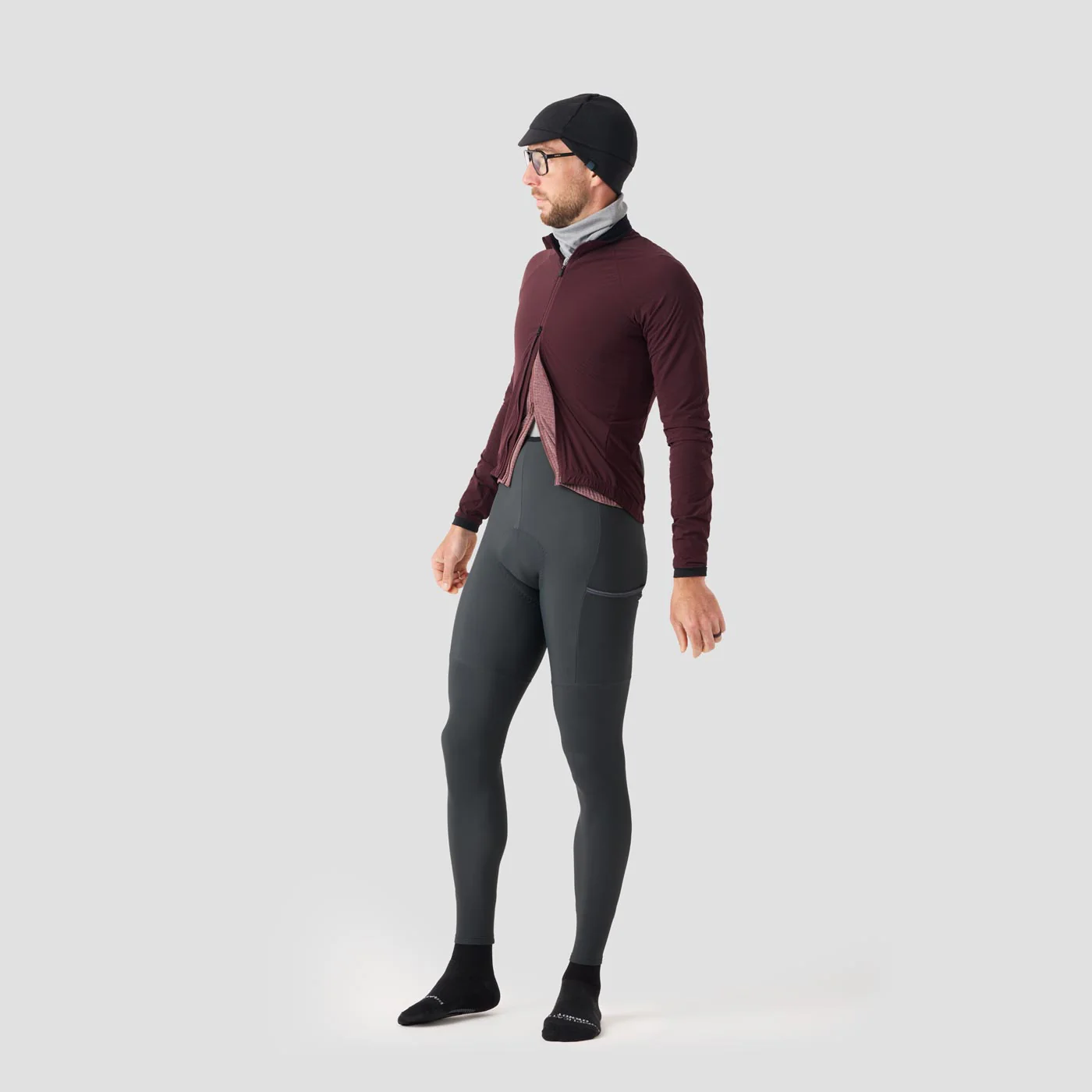 Men's Thermal Cargo Bib Tight - Slate - Image 7