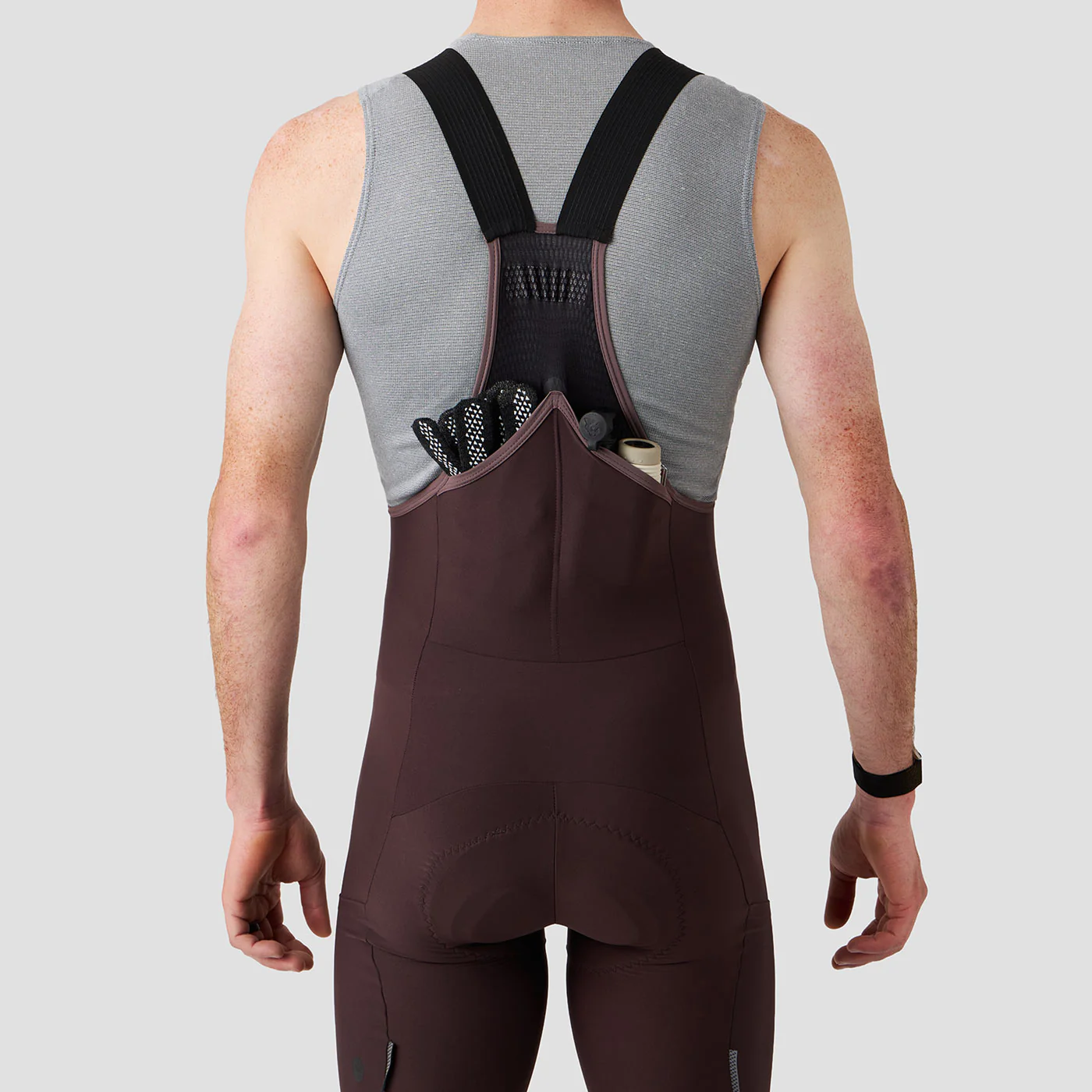 Men's Cargo Bib Short - Plum - Image 3