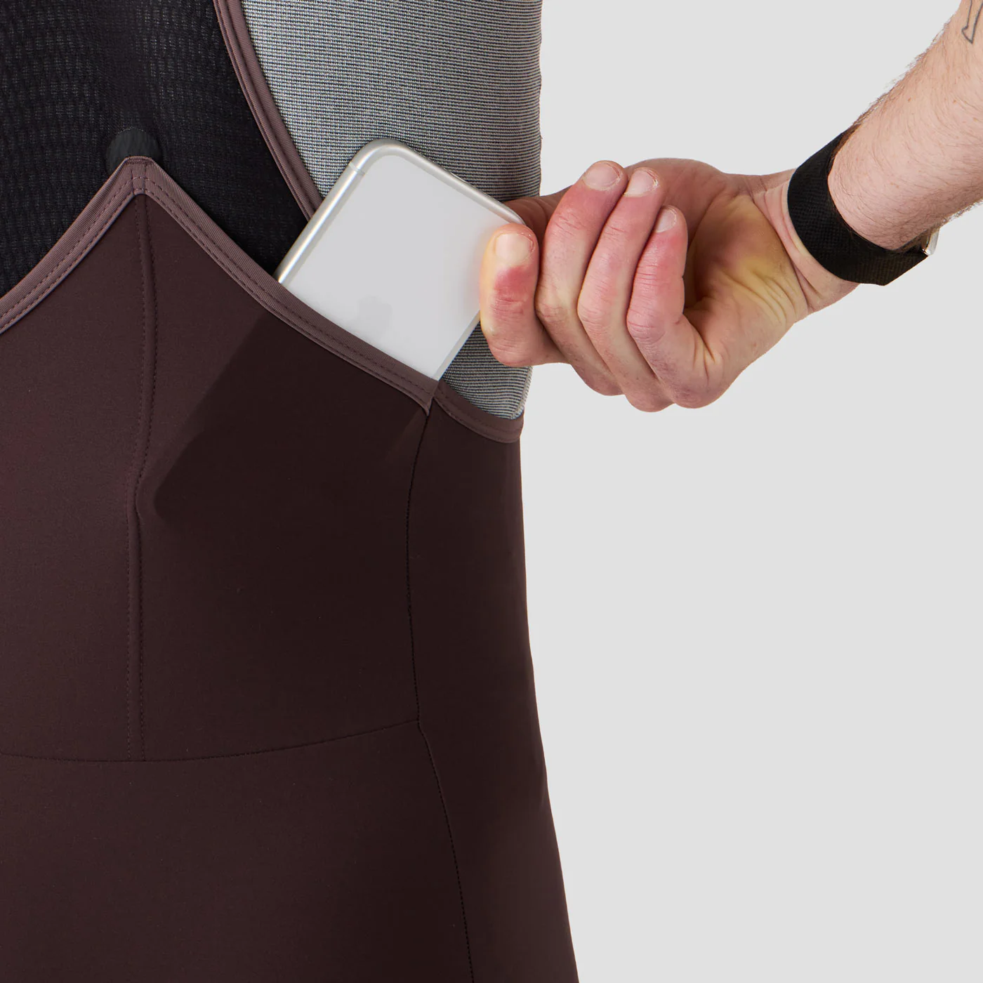 Men's Cargo Bib Short - Plum - Image 8