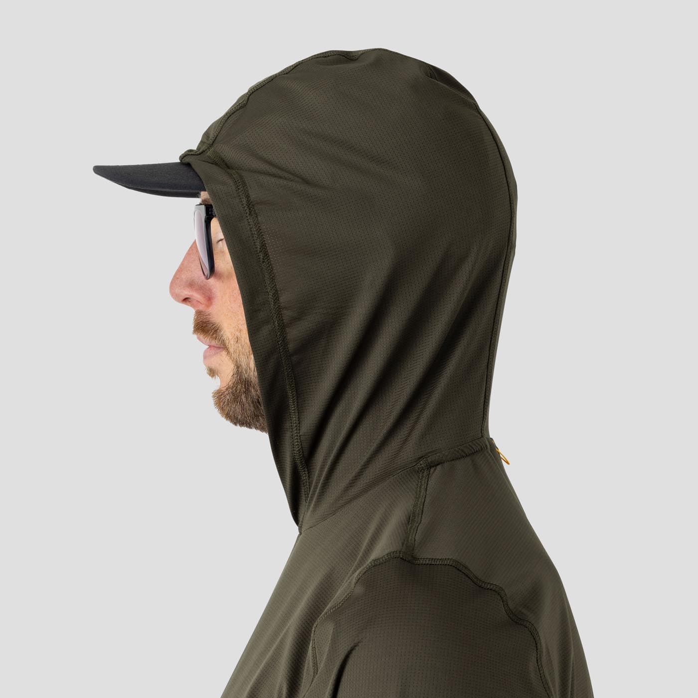 Men's UV Hooded Trail Shirt - Olive - Image 5