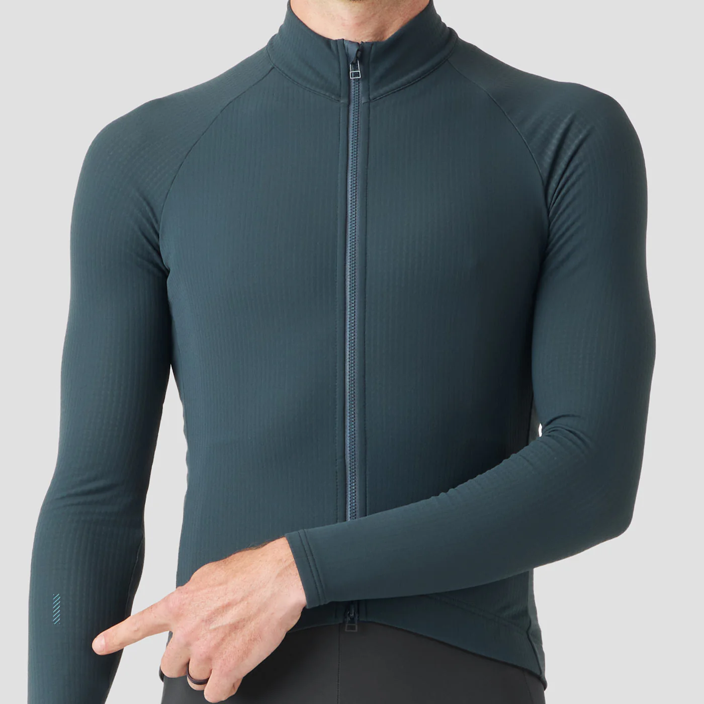 Men's Waffle Grid Thermal Jersey - Hella Blue - Image 2