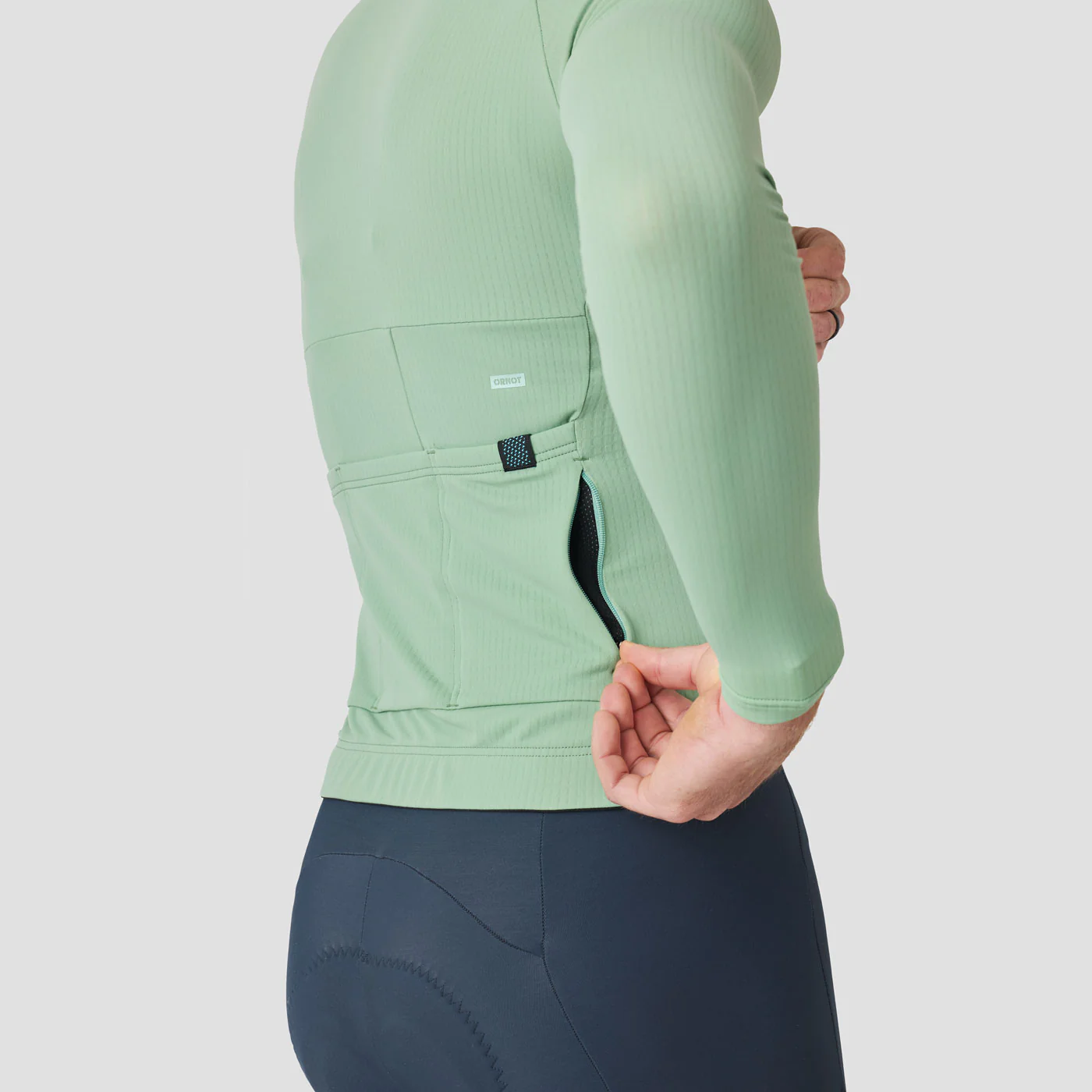 Men's Waffle Grid Thermal Jersey - Mint - Image 5