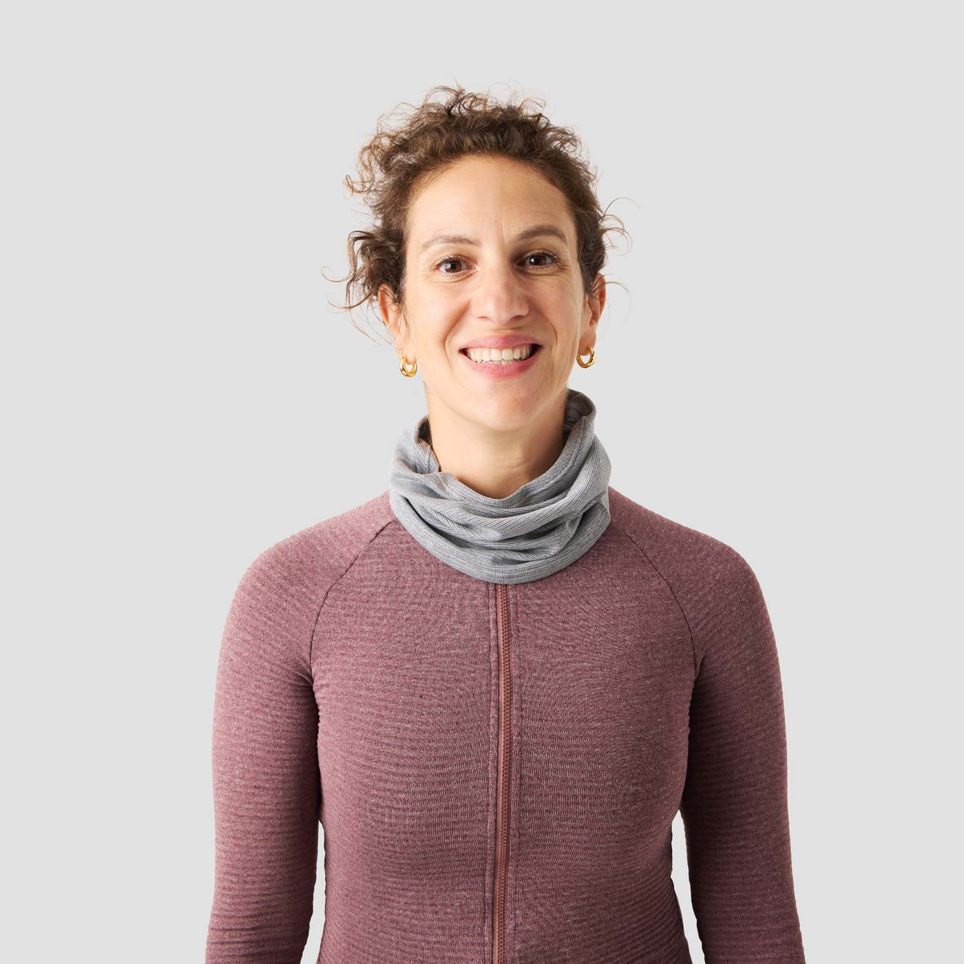 Merino Neck Warmer - Gravel - Image 2