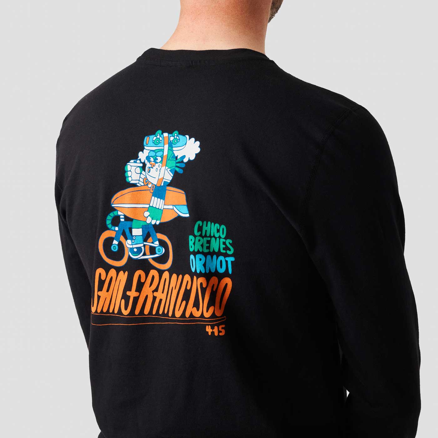 Organic Long Sleeve Tee - Black 415 - Image 5