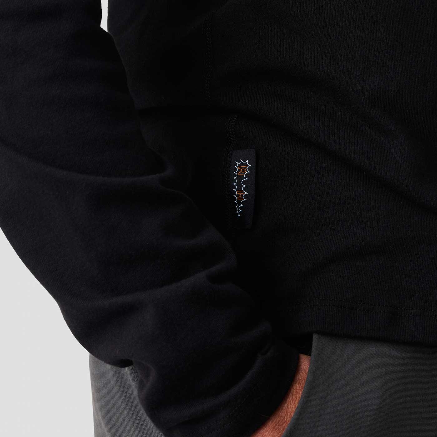 Organic Long Sleeve Tee - Black 415 - Image 7