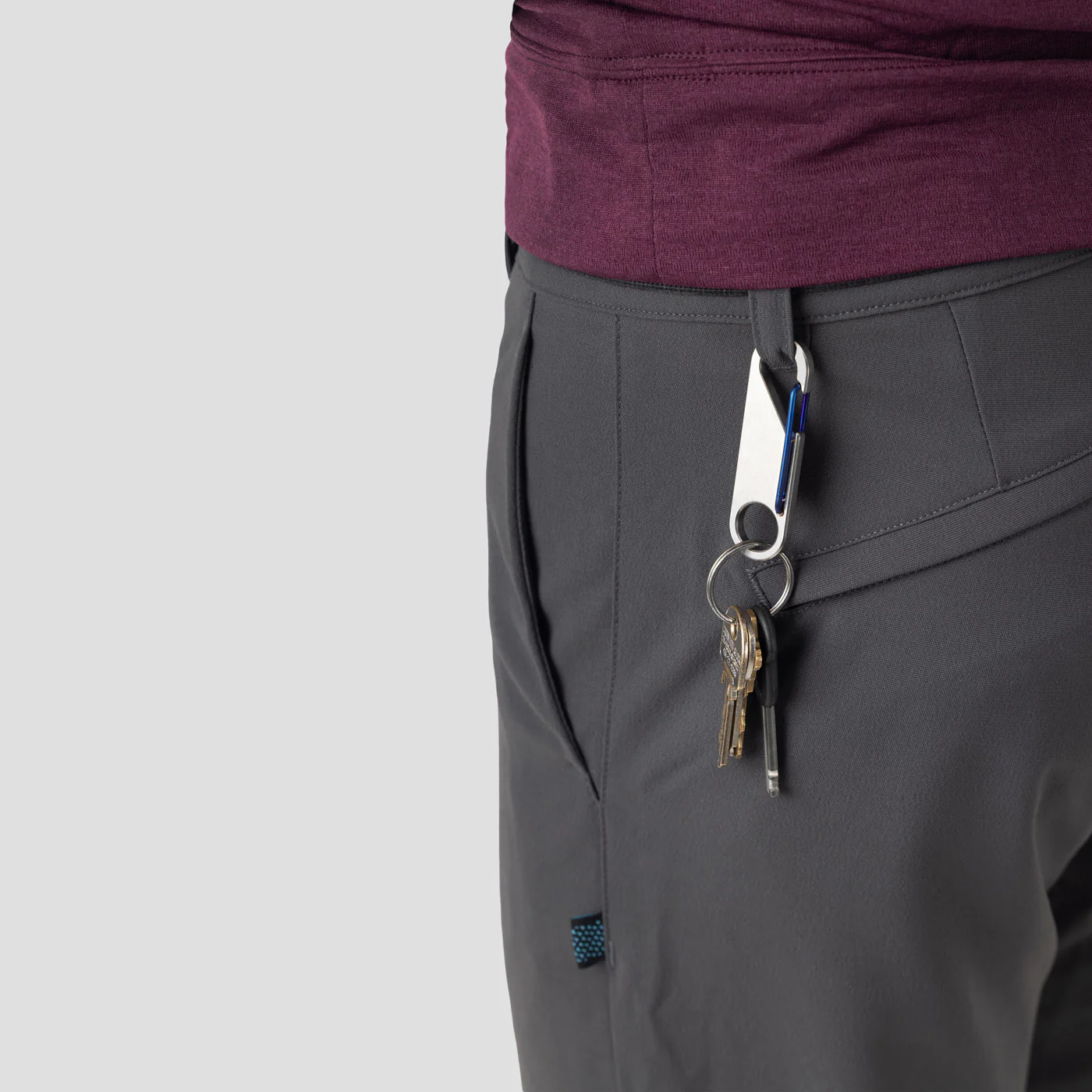 Spurcycle Titanium Key Clip - Blue - Image 2
