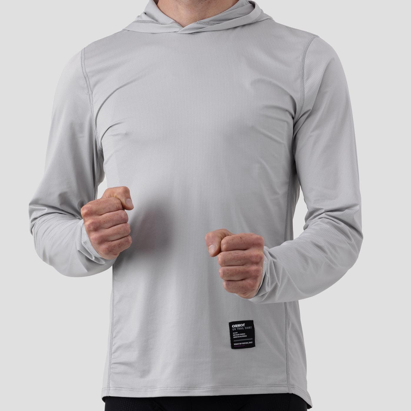 Men's UV Hooded Trail Shirt - Fog - Image 4