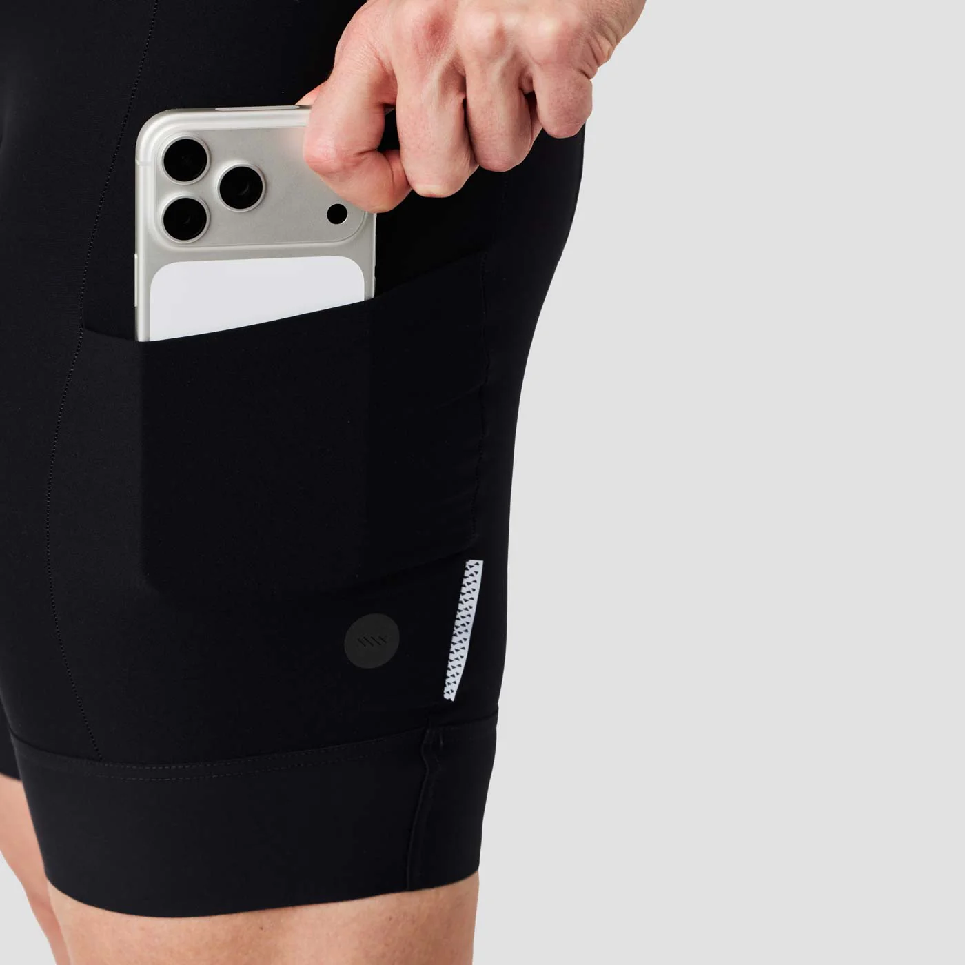Women's Droptail Cargo Bib Short - Black - Image 2