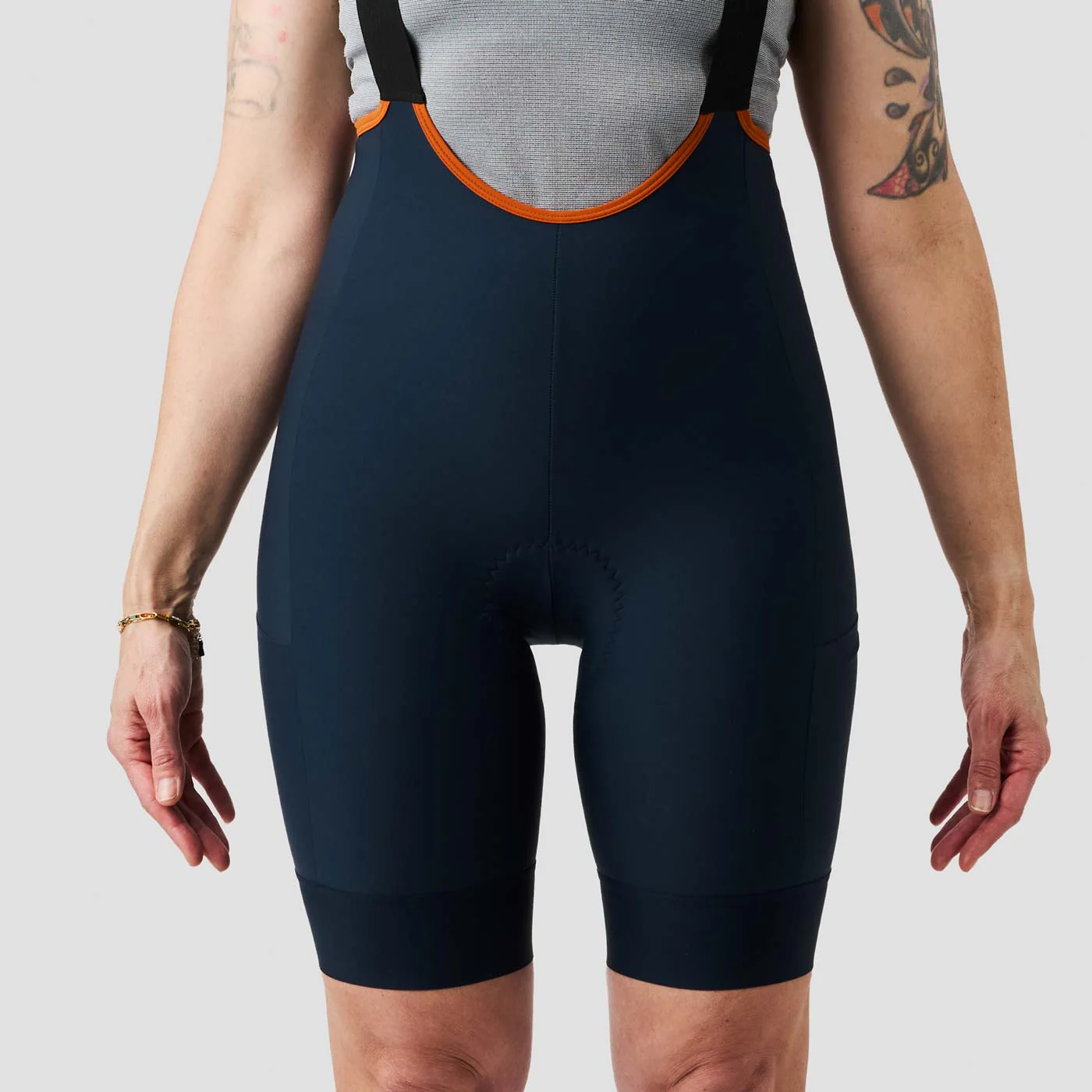Women's Droptail Cargo Bib Short - Midnight Blue