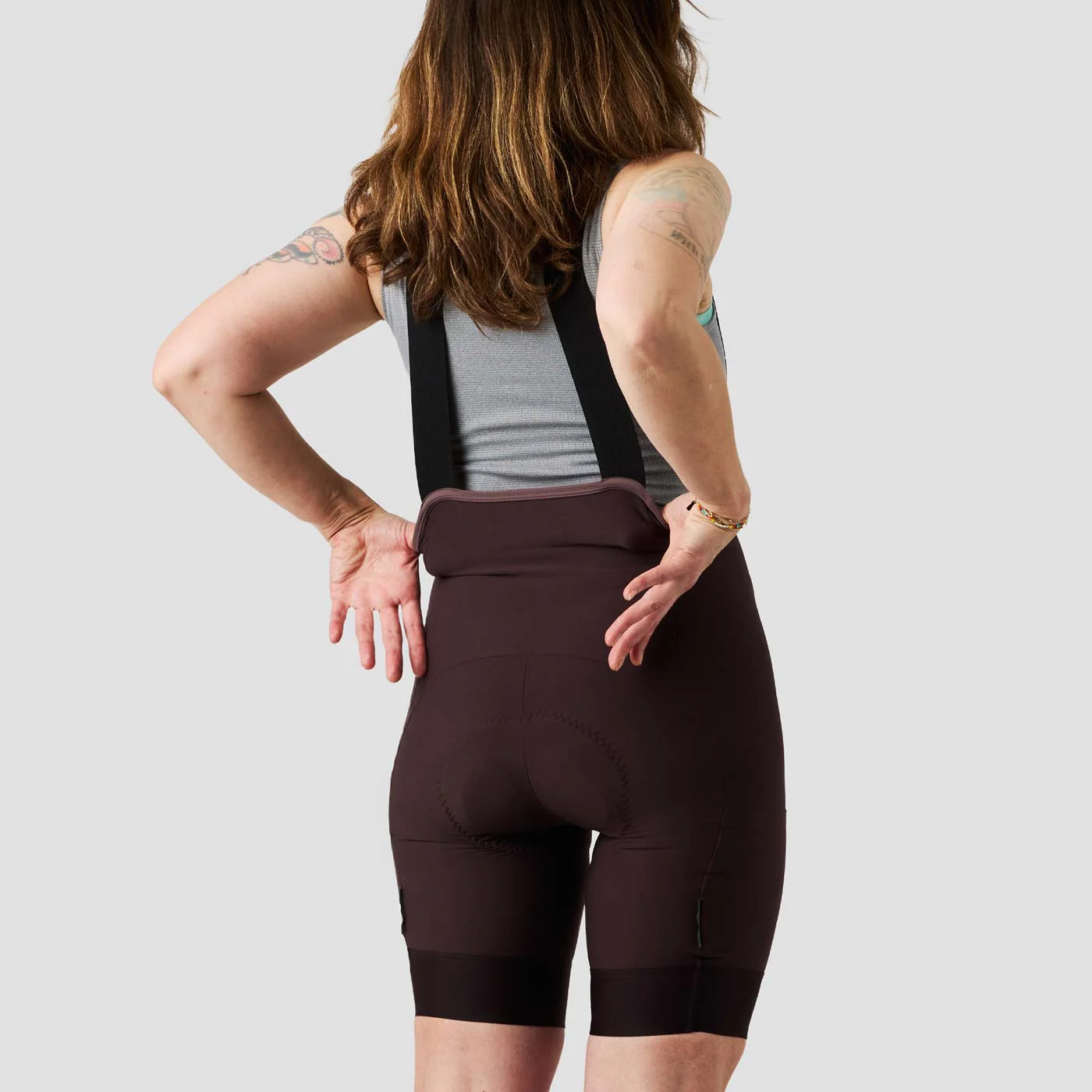 Women's Droptail Cargo Bib Short - Plum - Image 4