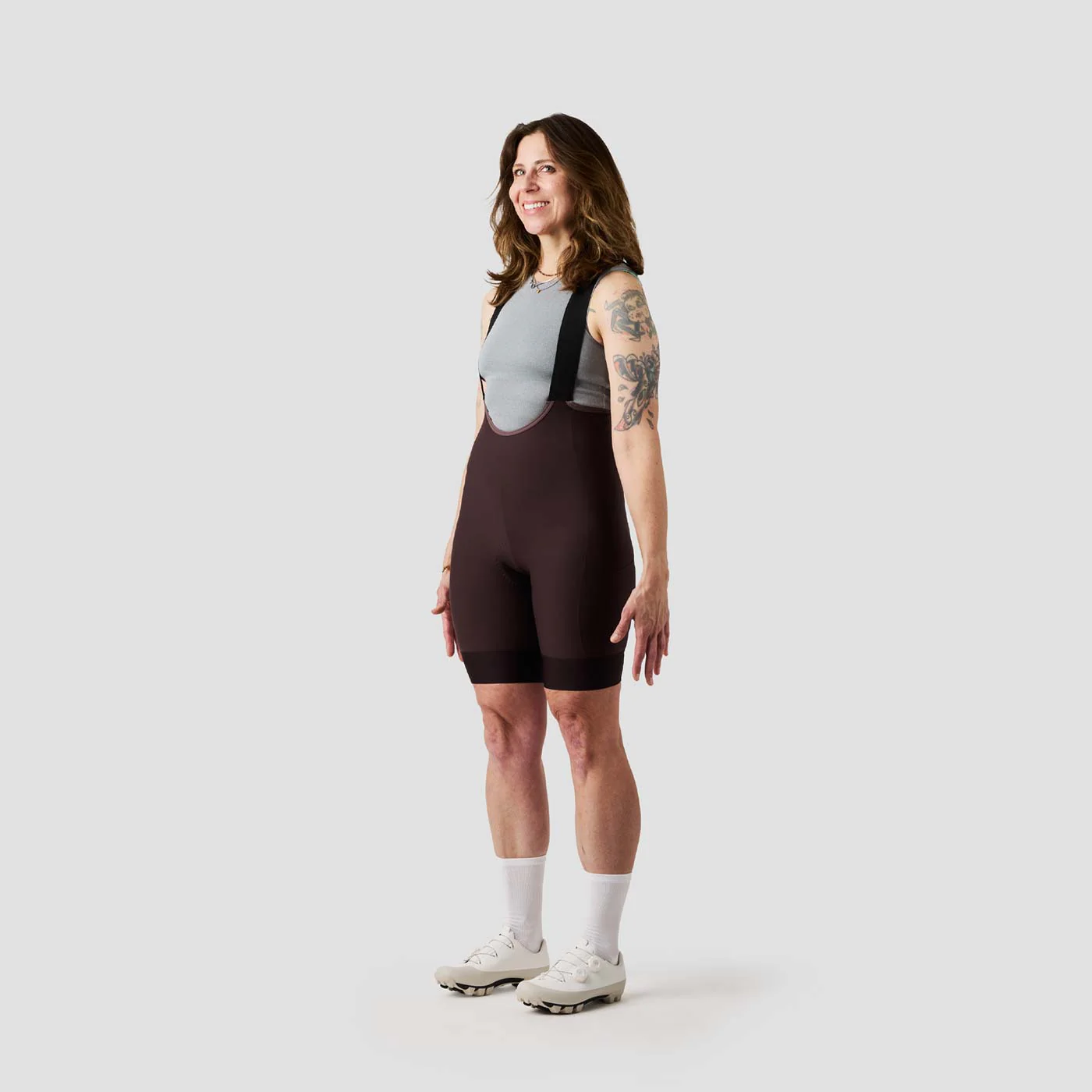 Women's Droptail Cargo Bib Short - Plum - Image 5