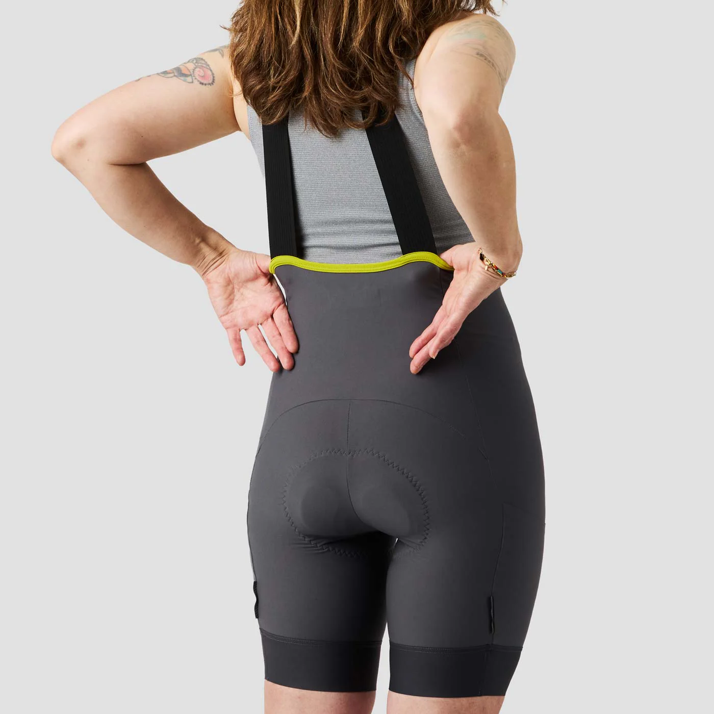 Women's Droptail Cargo Bib Short - Slate - Image 3