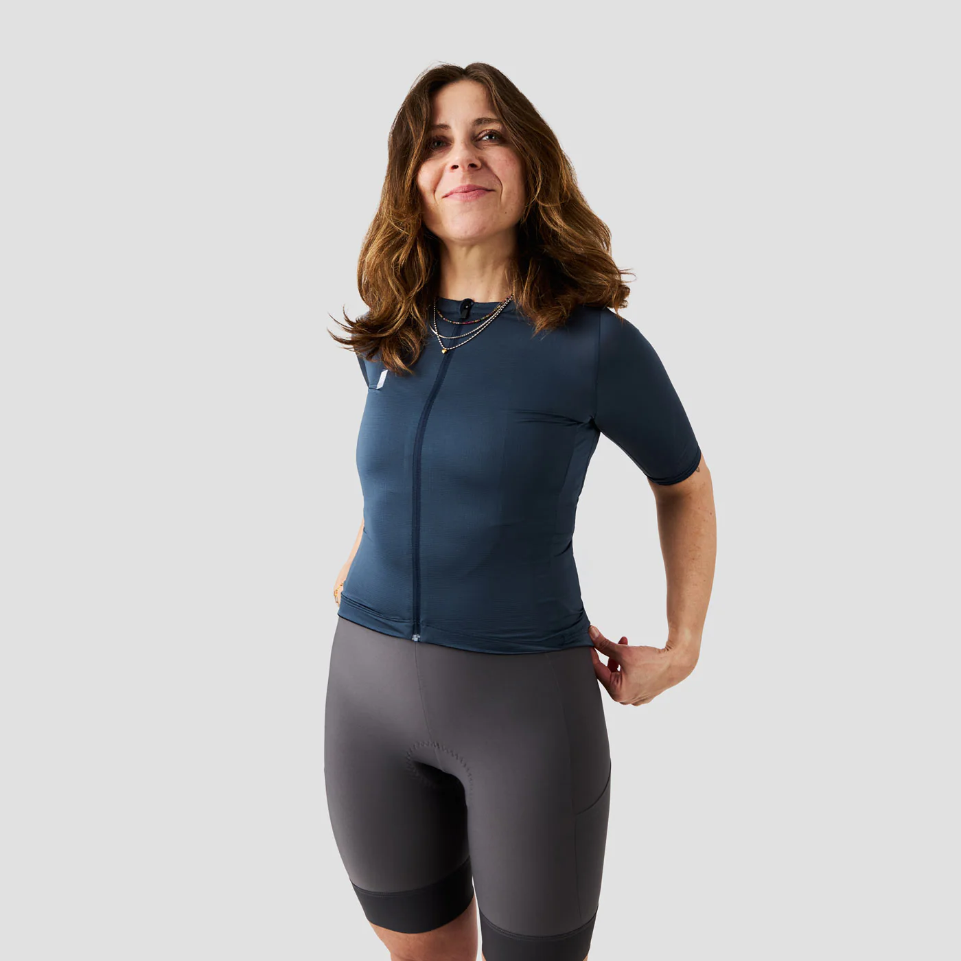 Women's Droptail Cargo Bib Short - Slate - Image 4