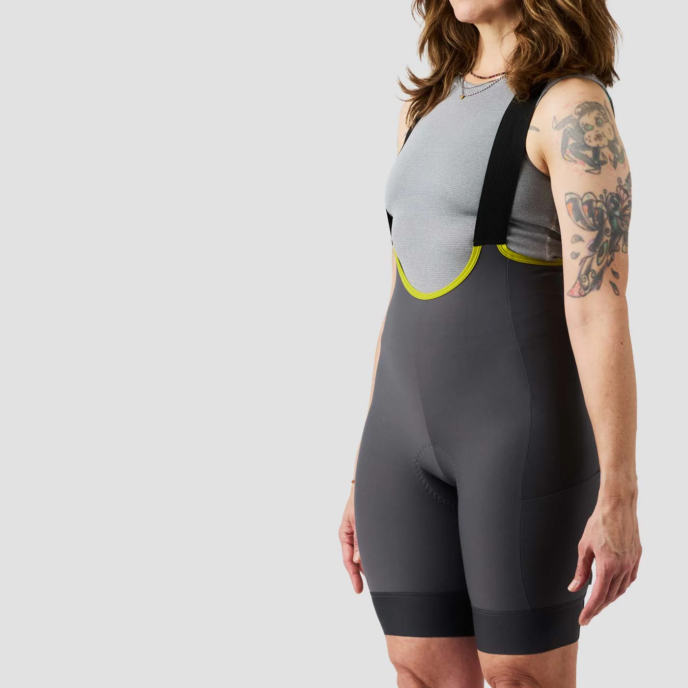 Women's Droptail Cargo Bib Short - Slate - Image 7