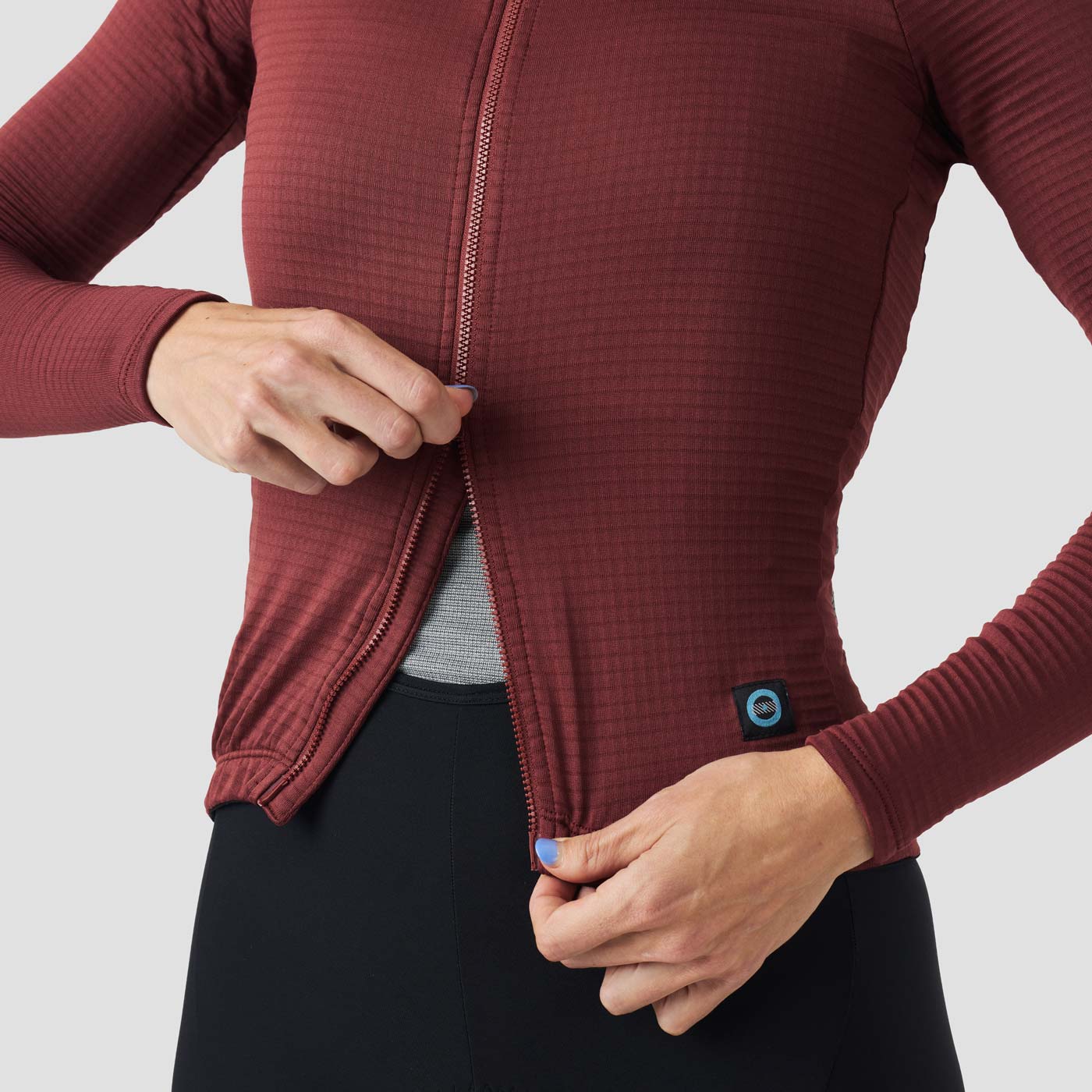 Women's Grid Thermal Jersey - Burgundy - Image 7