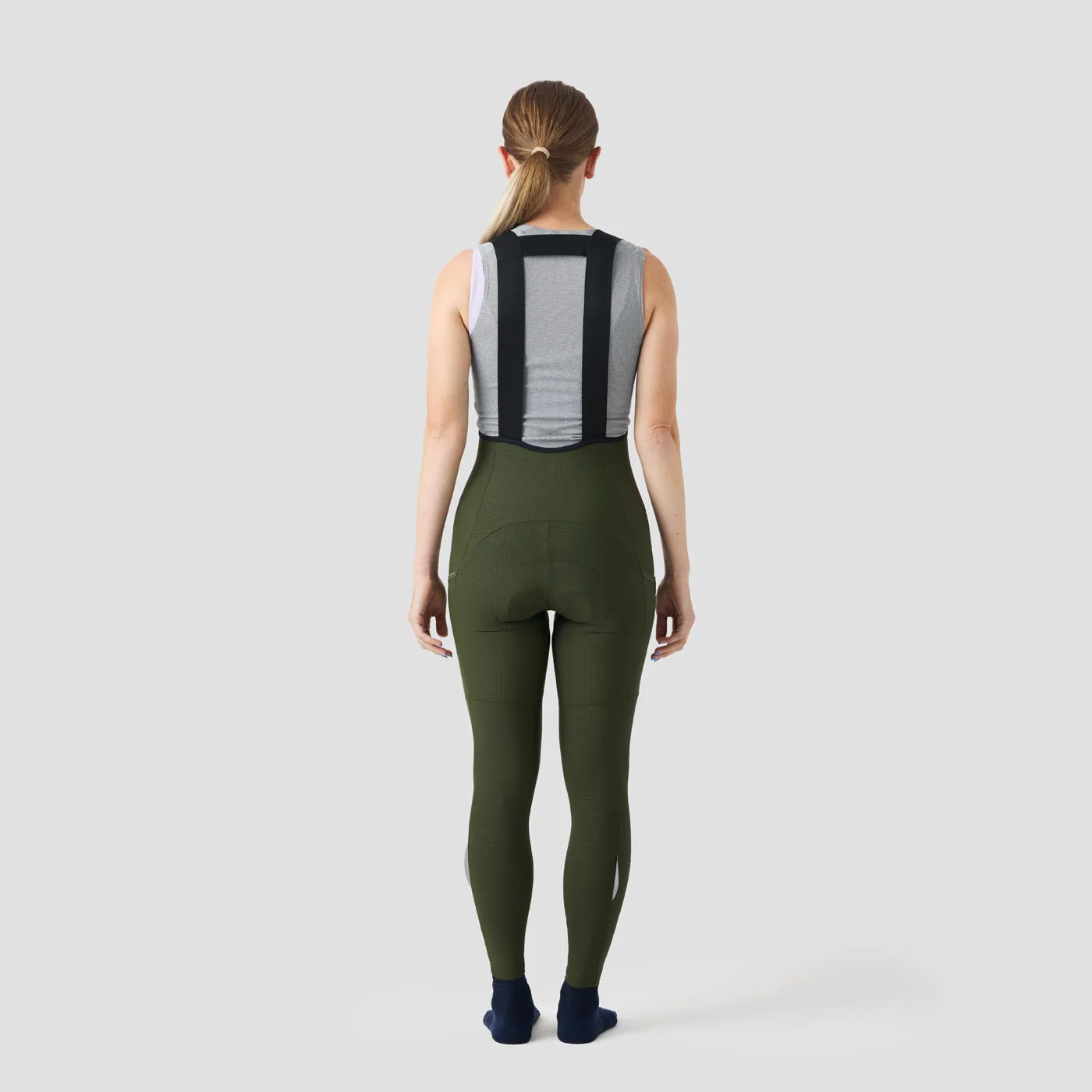 Women's Lightweight Droptail Cargo Bib Tight - Olive - Image 3