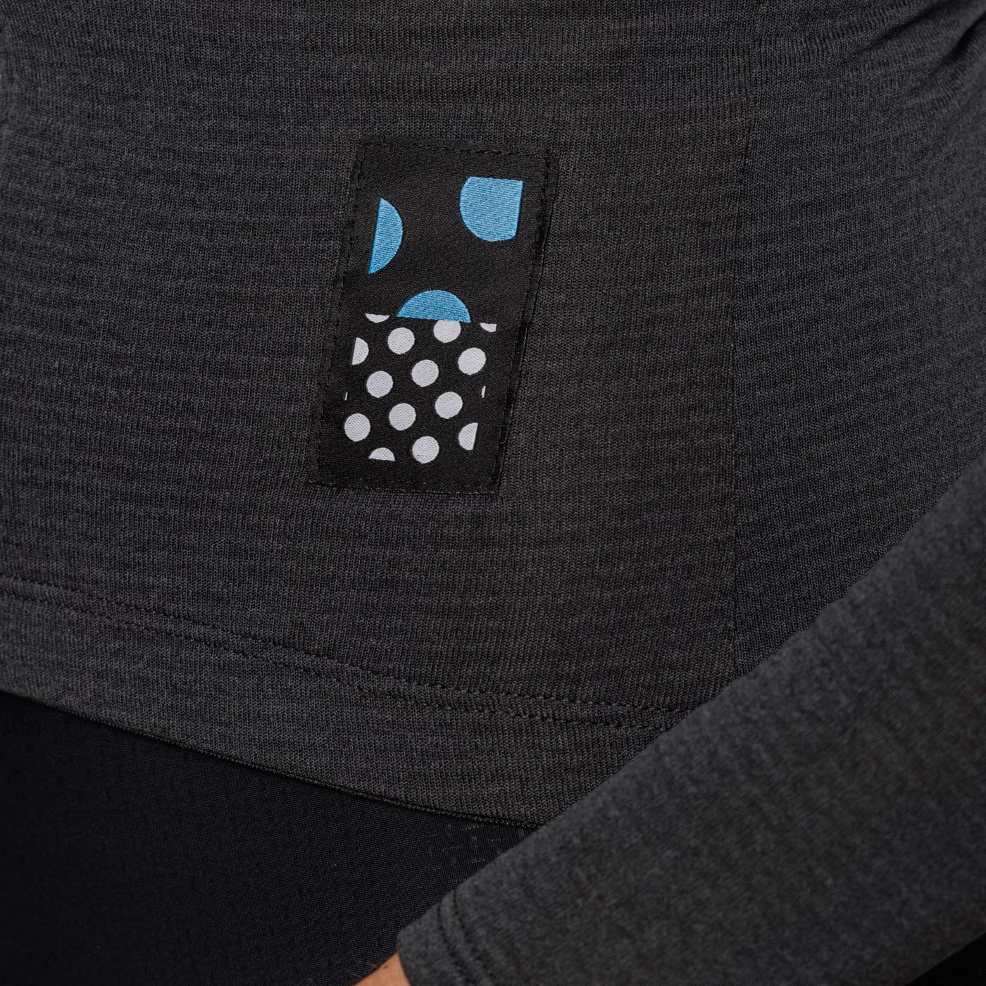 Women's Long Sleeve Micro Grid Jersey - Charcoal - Image 5