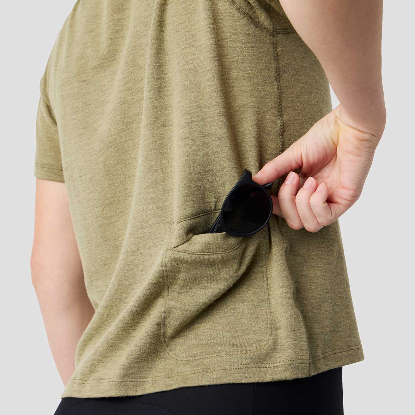 Women's Merino Riding Shirt - Olive - Image 6