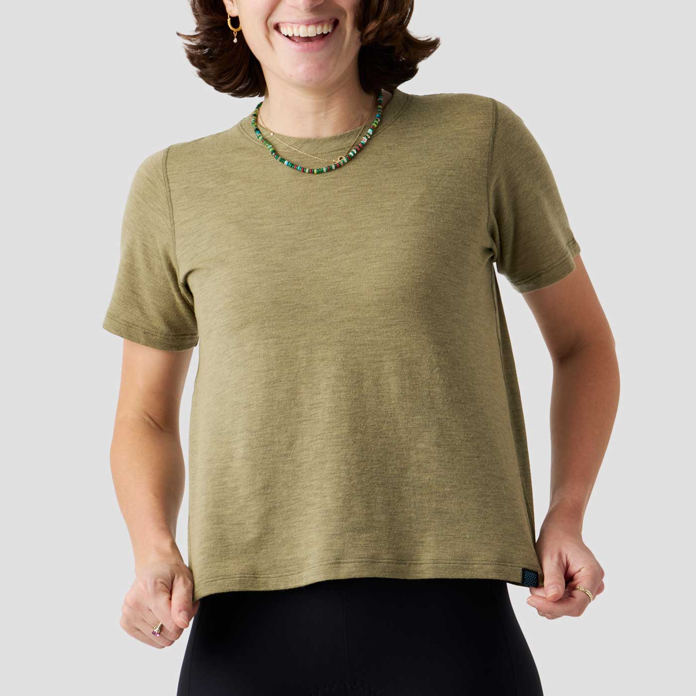 Women's Merino Riding Shirt - Olive - Image 8