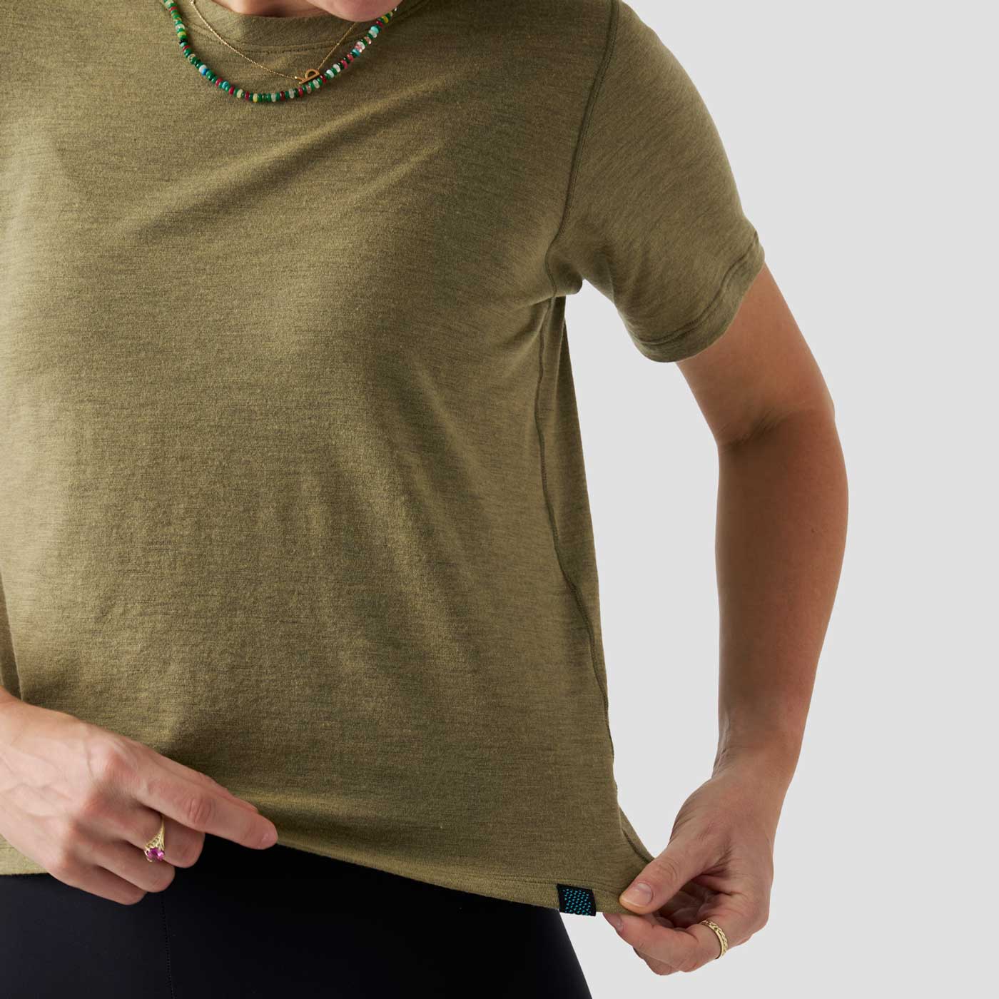 Women's Merino Riding Shirt - Olive - Image 9