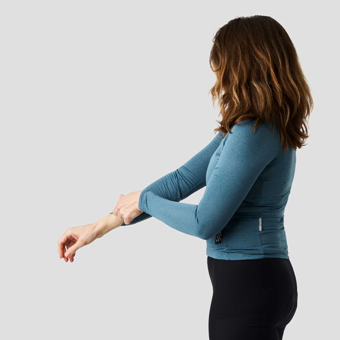 Women's Long Sleeve Micro Grid Jersey - Glacier Freeze - Image 6