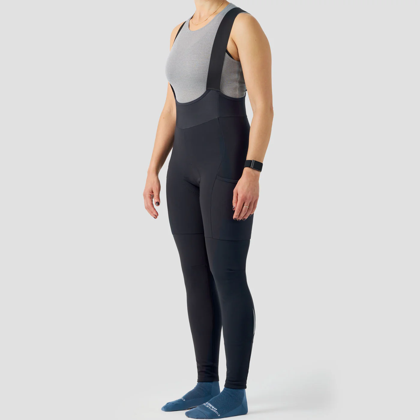 Women's Super Thermal Droptail Cargo Bib Tight - Black - Image 4