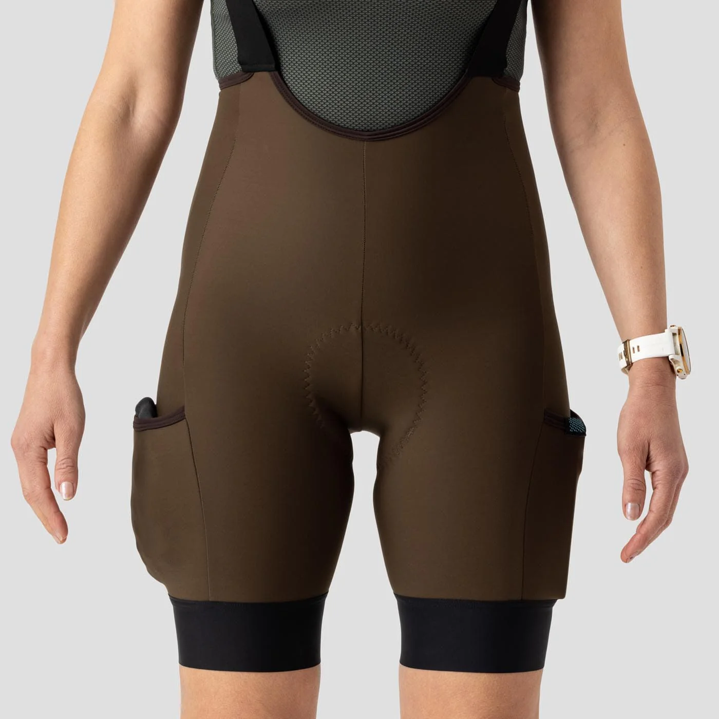 Women's  Droptail Thermal Cargo Bib Short - Espresso - Image 5