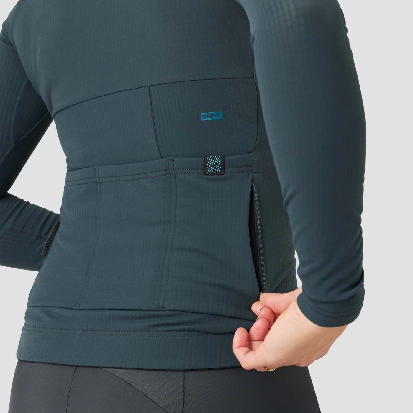 Women's Waffle Grid Thermal Jersey - Hella Blue - Image 5