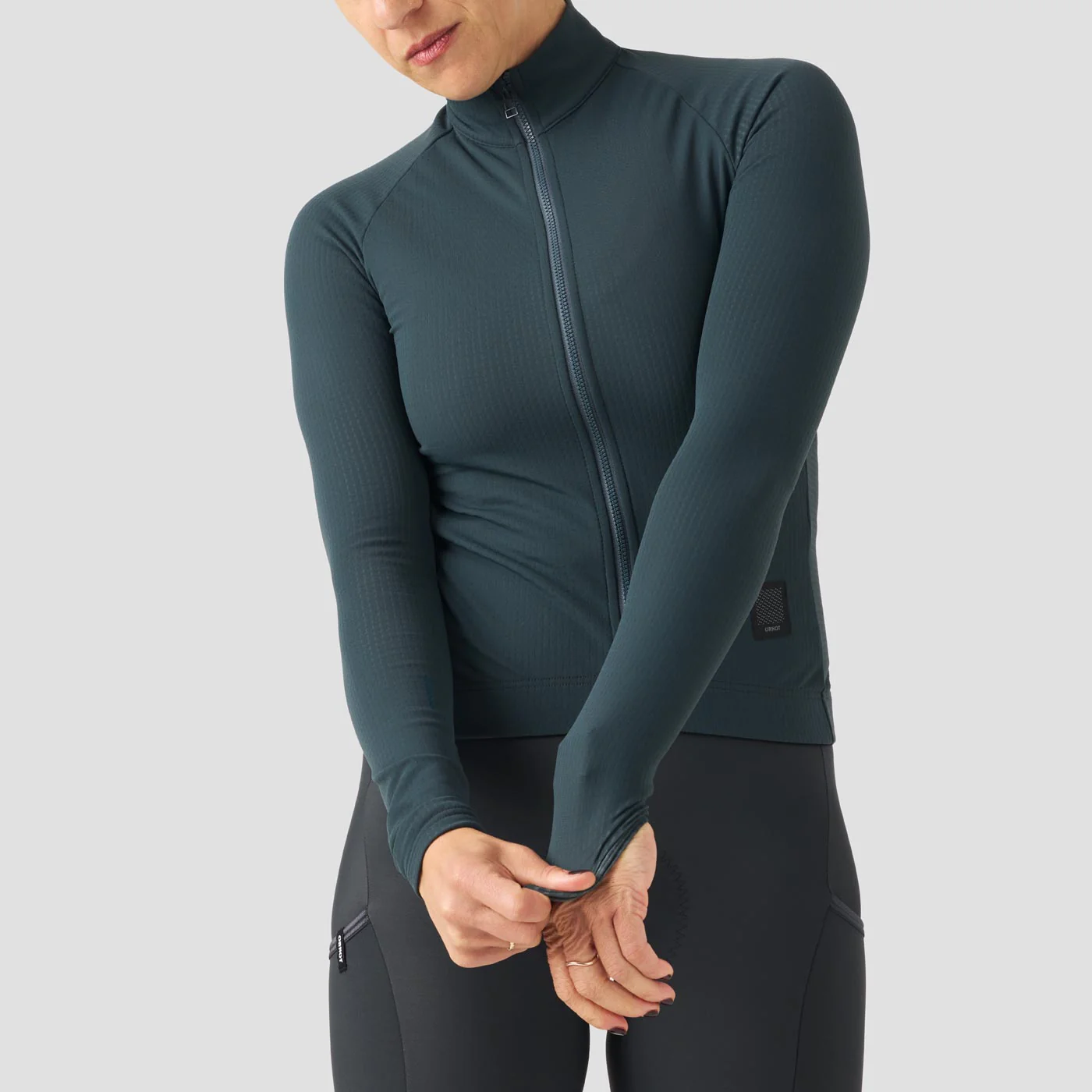Women's Waffle Grid Thermal Jersey - Hella Blue - Image 6