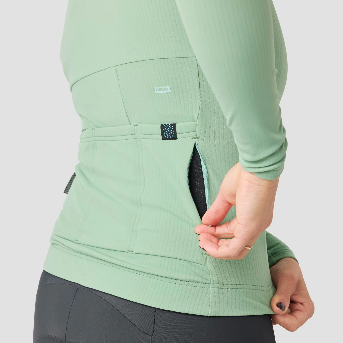 Women's Waffle Grid Thermal Jersey - Mint - Image 6