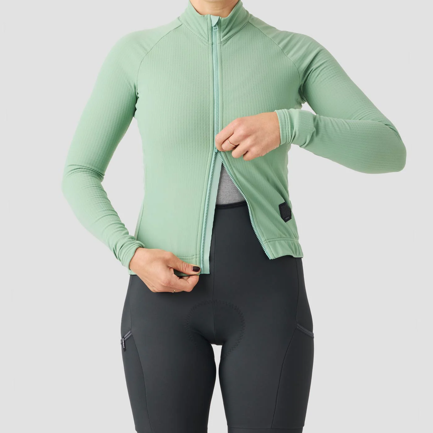 Women's Waffle Grid Thermal Jersey - Mint - Image 7
