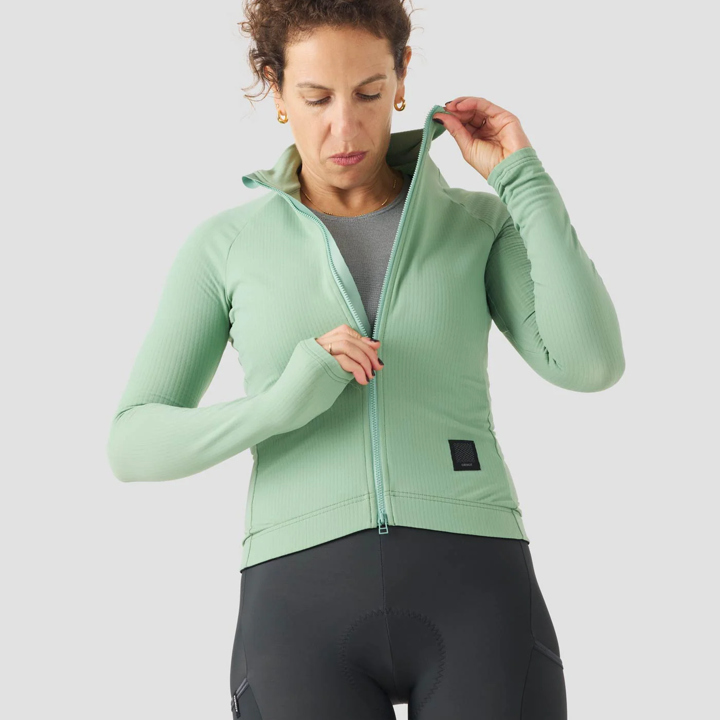Women's Waffle Grid Thermal Jersey - Mint - Image 9